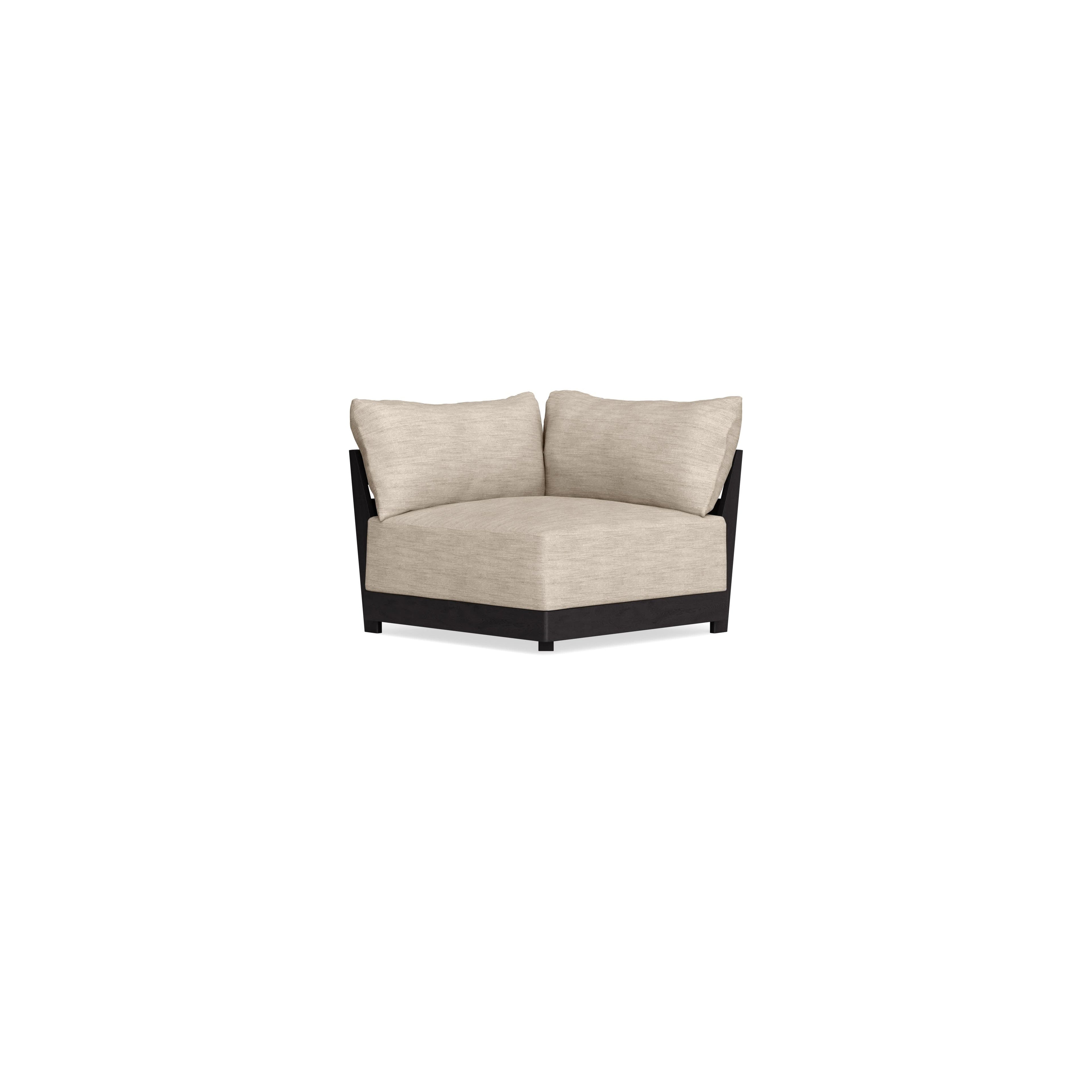 Modular Bondi Black Corner Chair in Wheat | Memory Foam Blend
