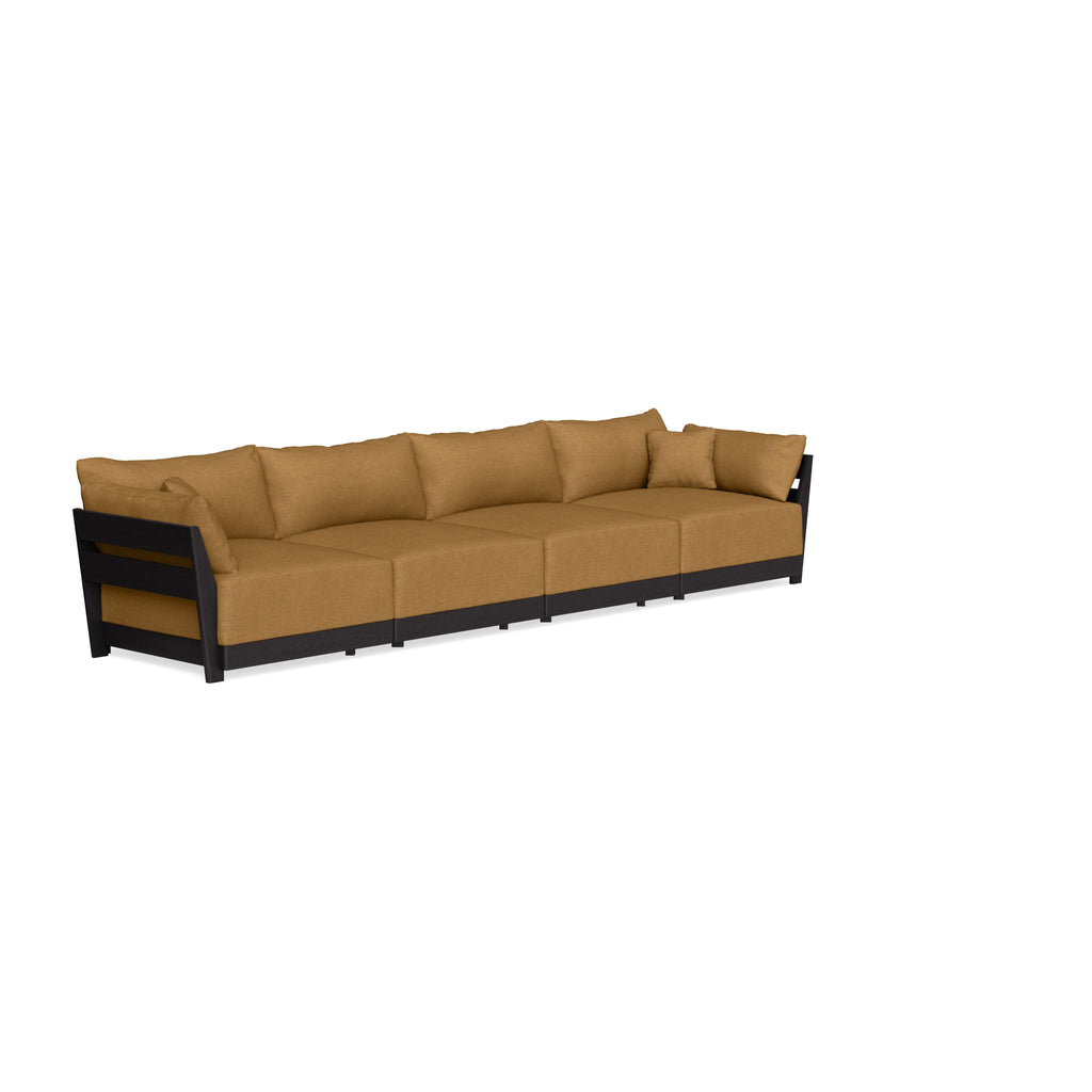 Modular Bondi Black 4-Seater Sofa in Dijon | Classic Blend