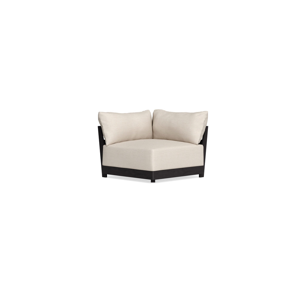 Modular Bondi Black Corner Chair in Seashell | Memory Foam Blend