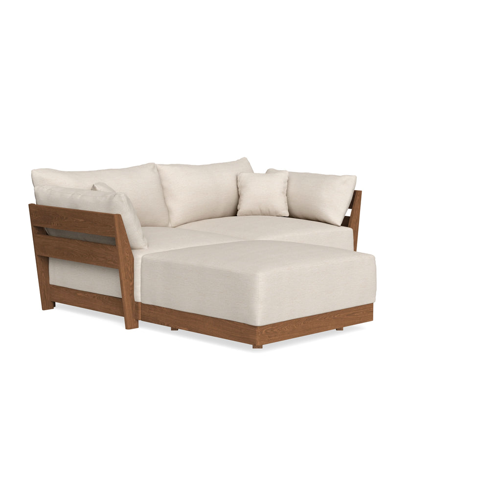 Modular Bondi Espresso 2-Seater Sectional in Seashell | Classic Blend