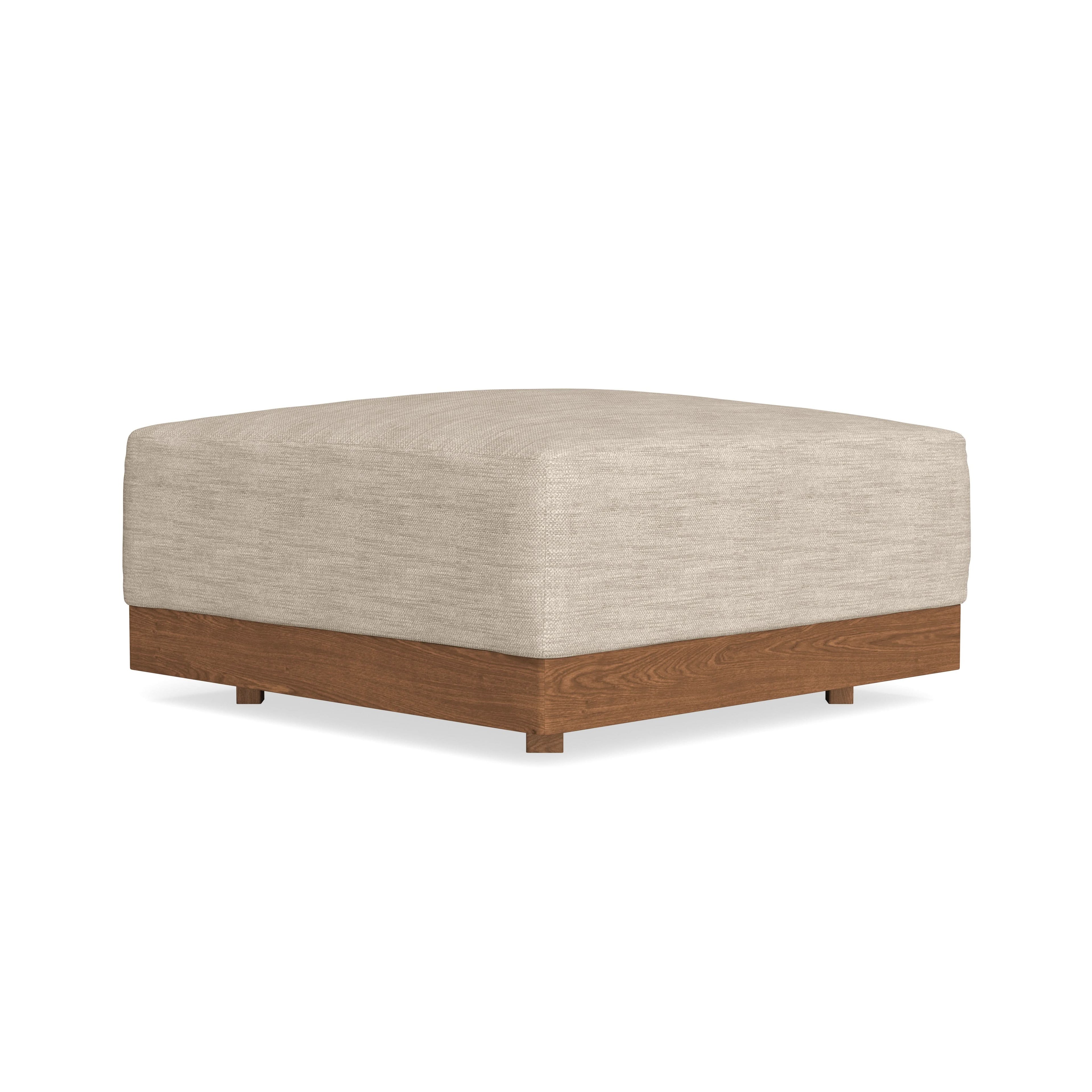 Modular Bondi Espresso Ottoman in Wheat | Memory Foam Blend