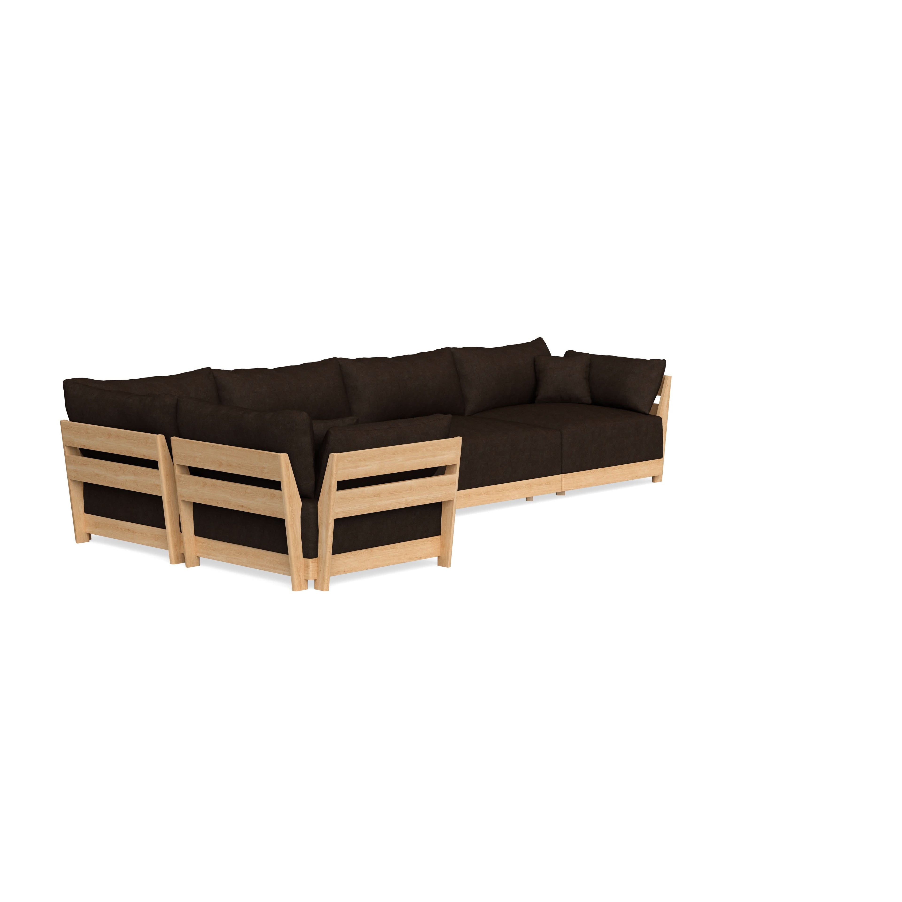 Slipcover Only - Modular Bondi 5-Seater L-Sectional in Espresso