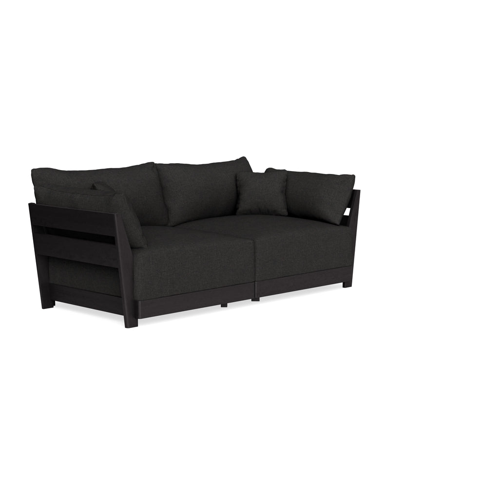 Modular Bondi Black 2-Seater Sofa in Peppercorn | Memory Foam Blend
