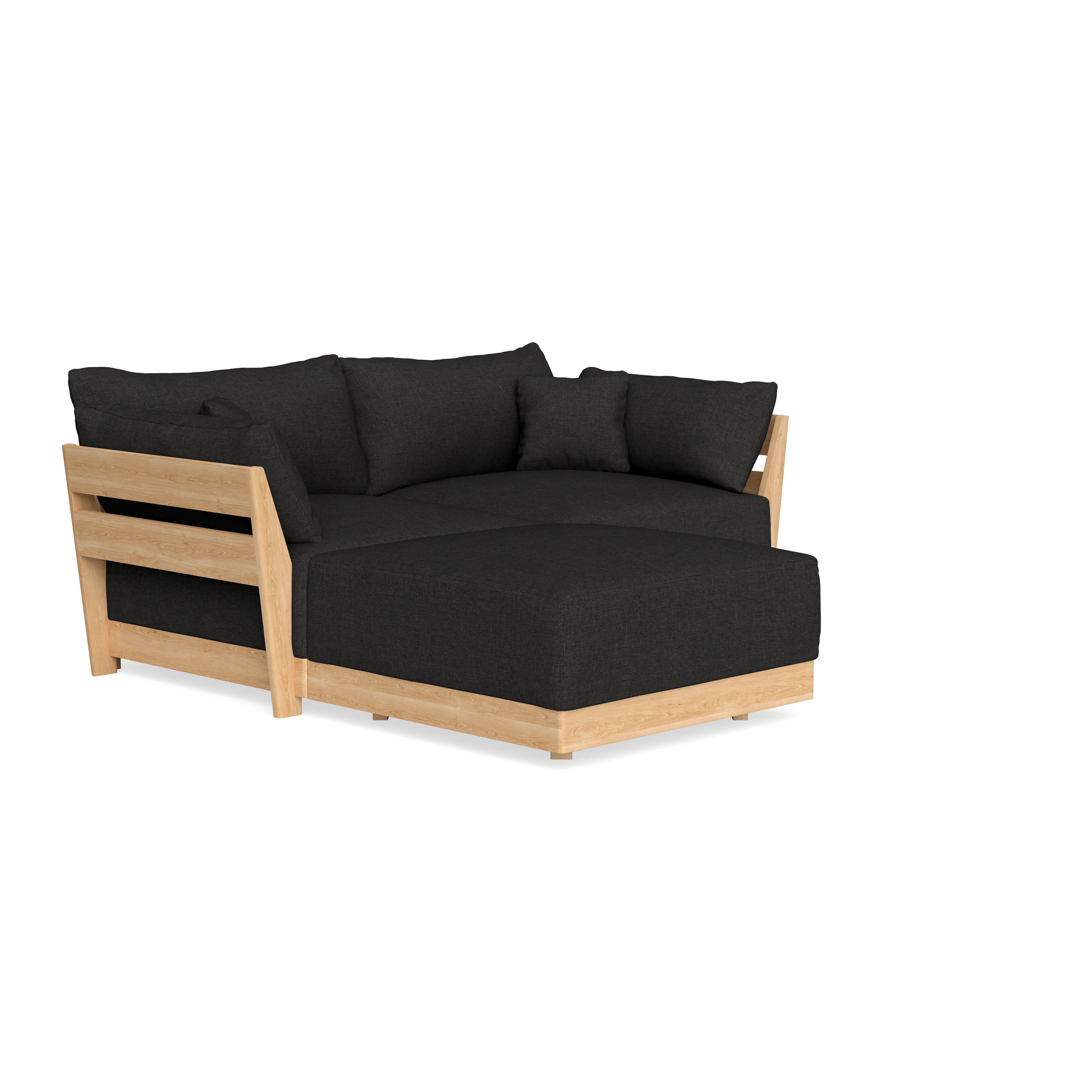 Modular Bondi Latte 2-Seater Sectional in Peppercorn | Classic Blend