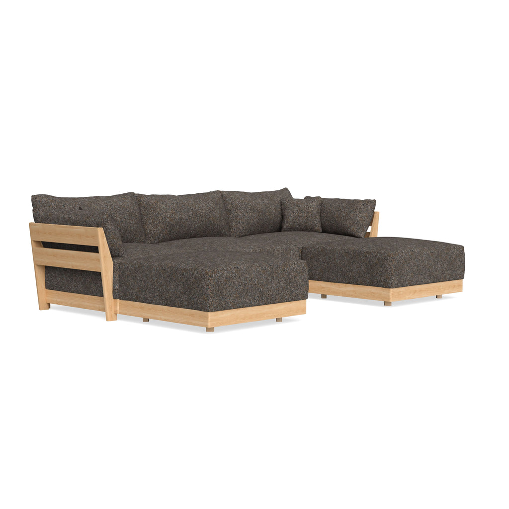 Modular Bondi Latte 3-Seater U-Sectional in Eclipse | Classic Blend