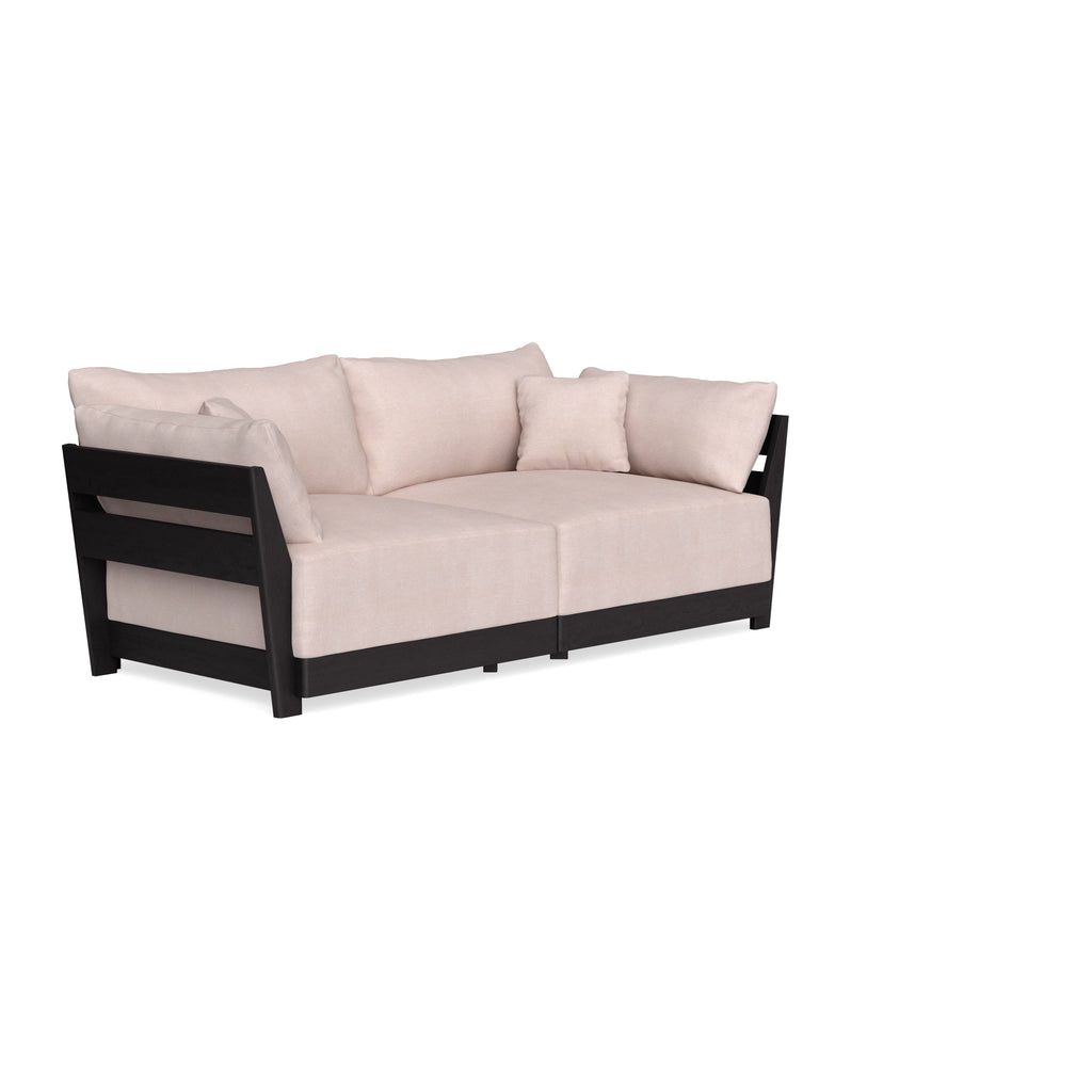 Modular Bondi Black 2-Seater Sofa in Blush | Memory Foam Blend