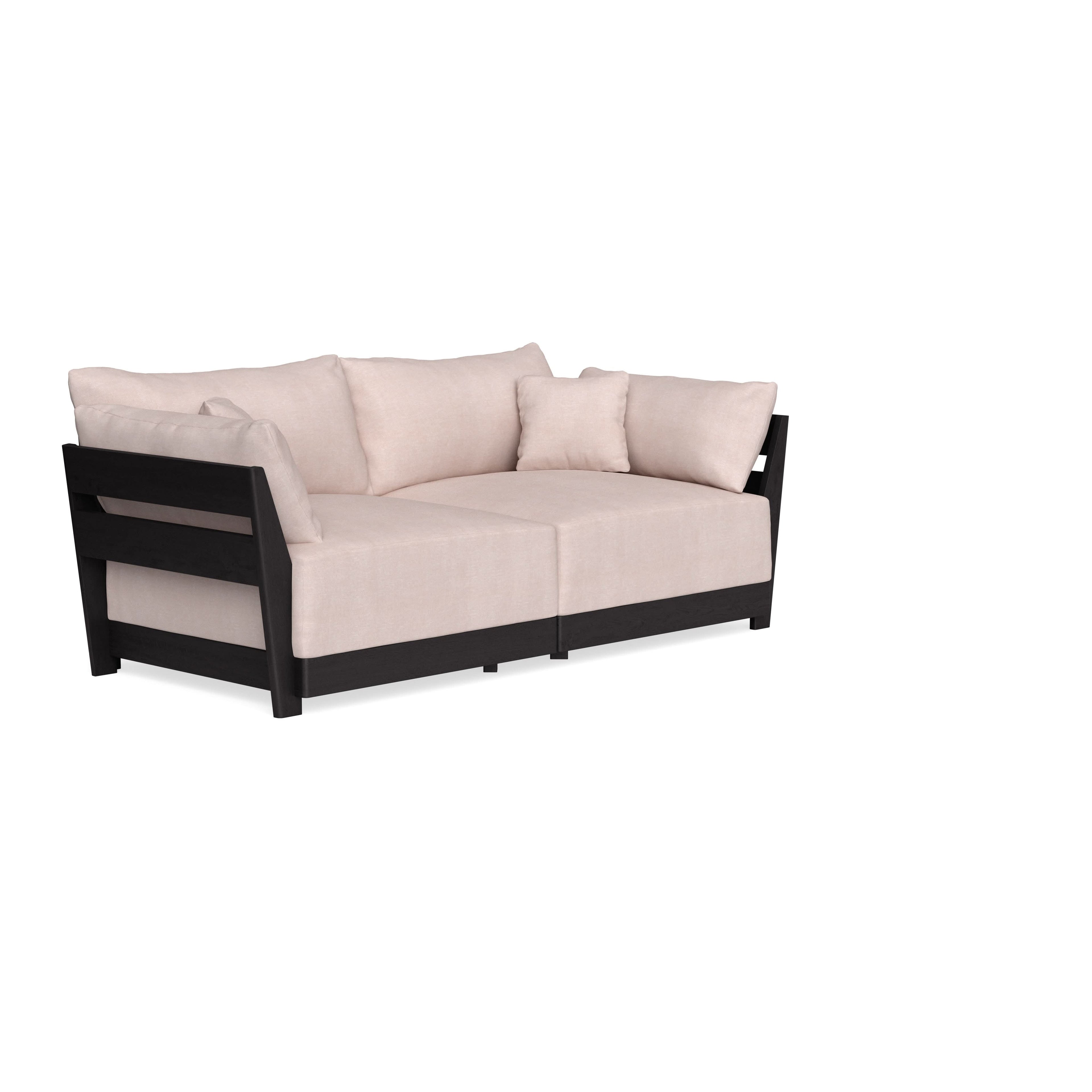 Modular Bondi Black 2-Seater Sofa in Blush | Memory Foam Blend