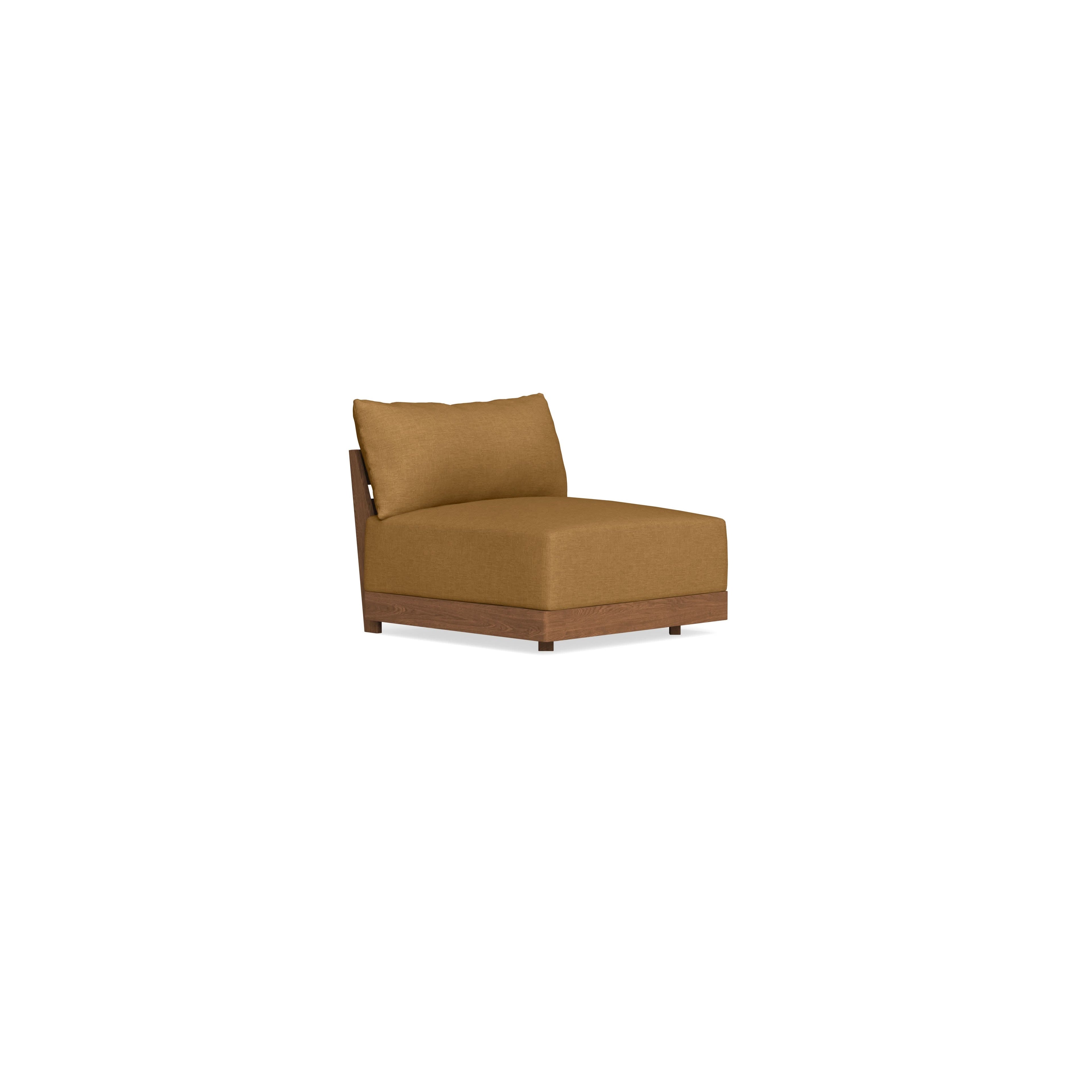 Modular Bondi Espresso Armless Chair in Dijon | Classic Blend