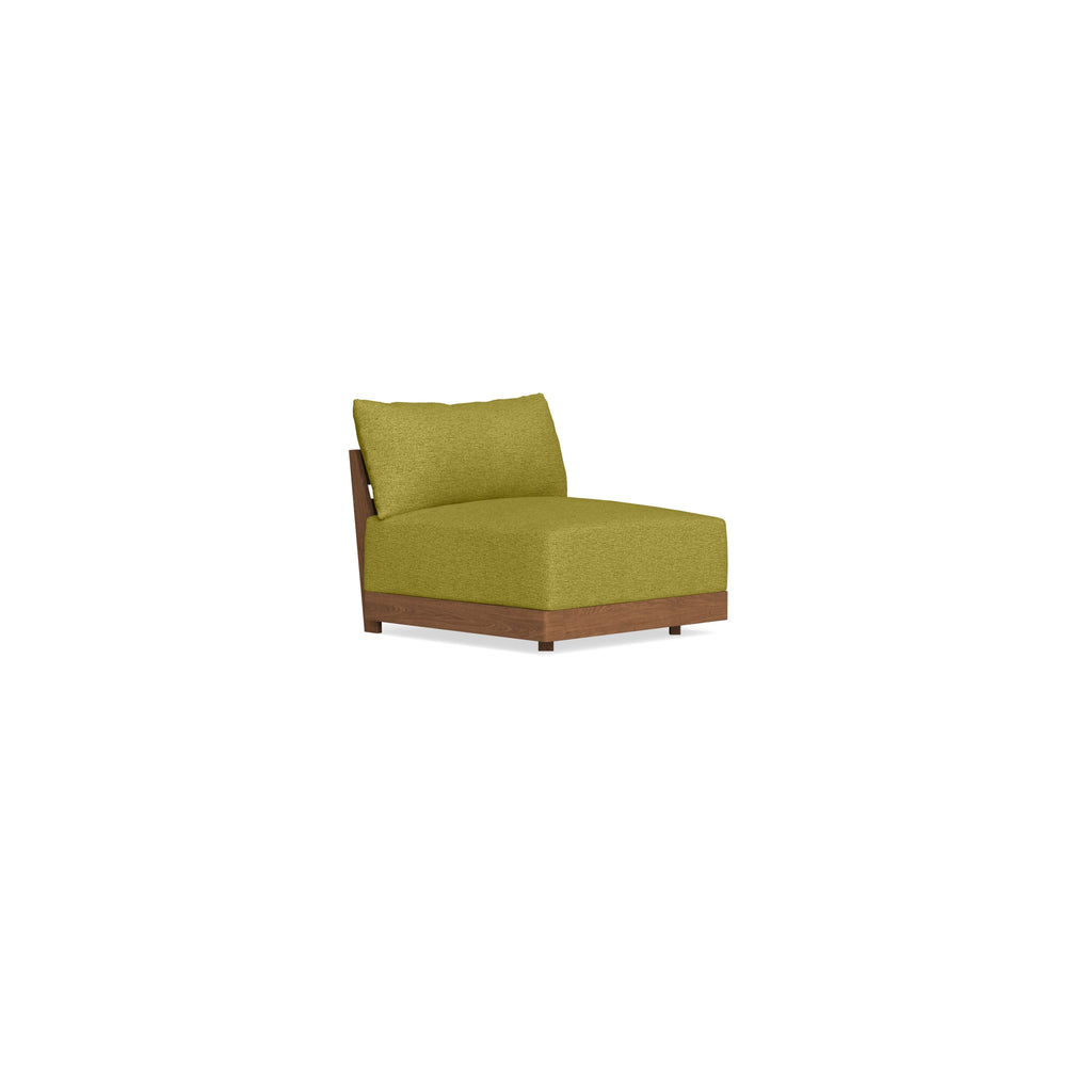 Modular Bondi Espresso Armless Chair in Avocado | Classic Blend