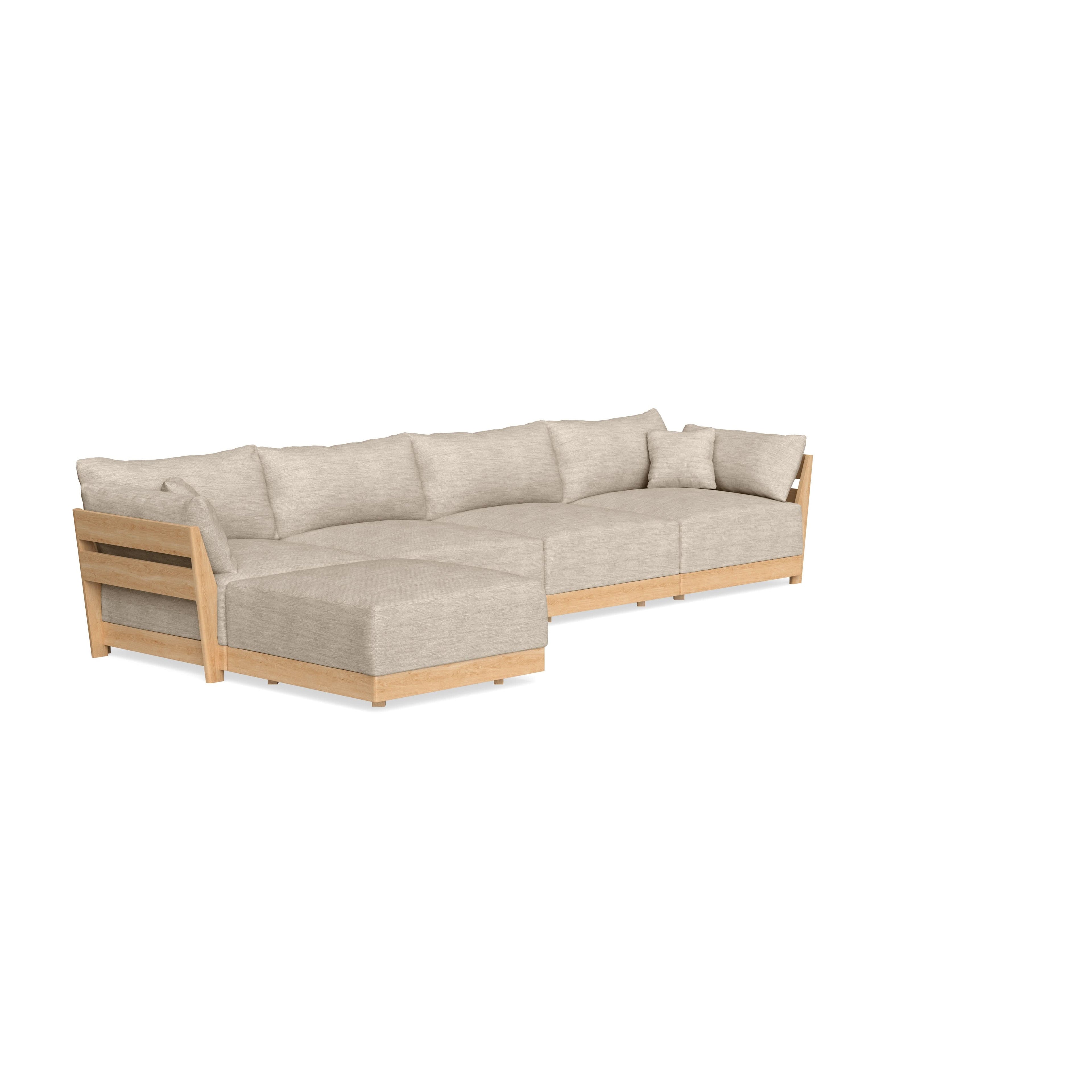 Slipcover Only - Modular Bondi 4-Seater Sectional in Wheat