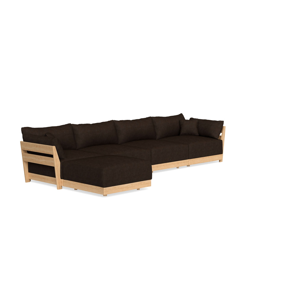 Slipcover Only - Modular Bondi 4-Seater Sectional in Espresso