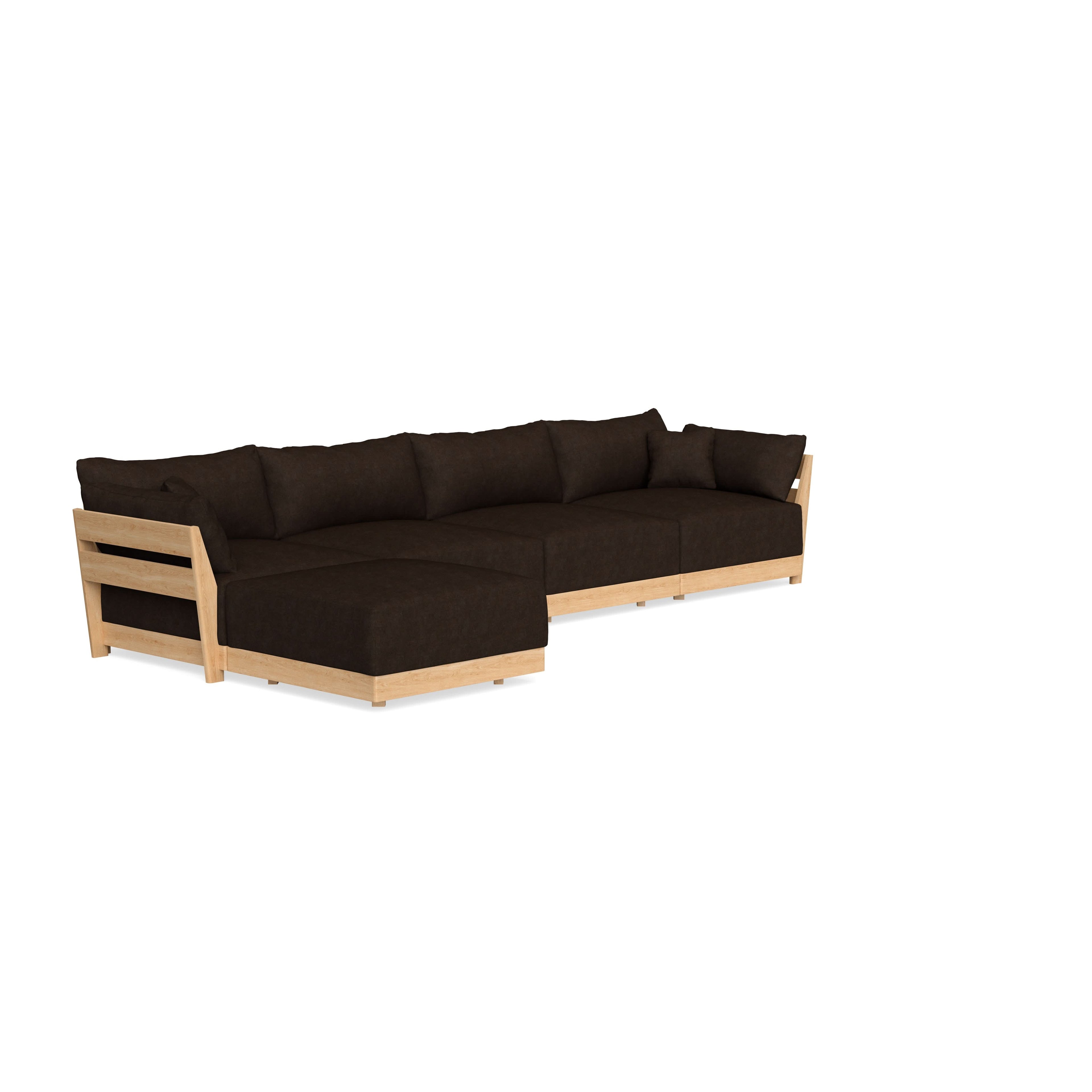Slipcover Only - Modular Bondi 4-Seater Sectional in Espresso