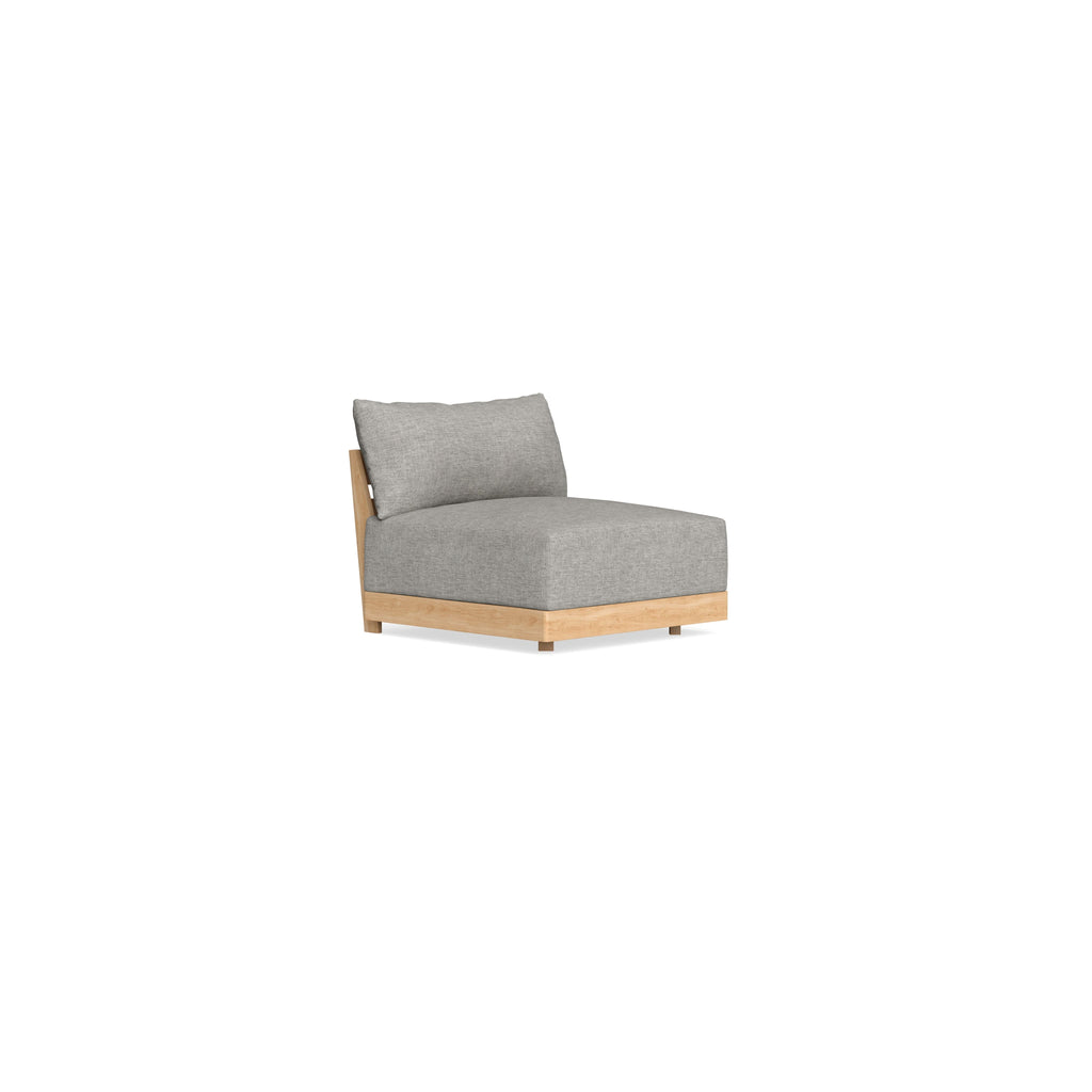 Modular Bondi Latte Armless Chair in Fog | Classic Blend