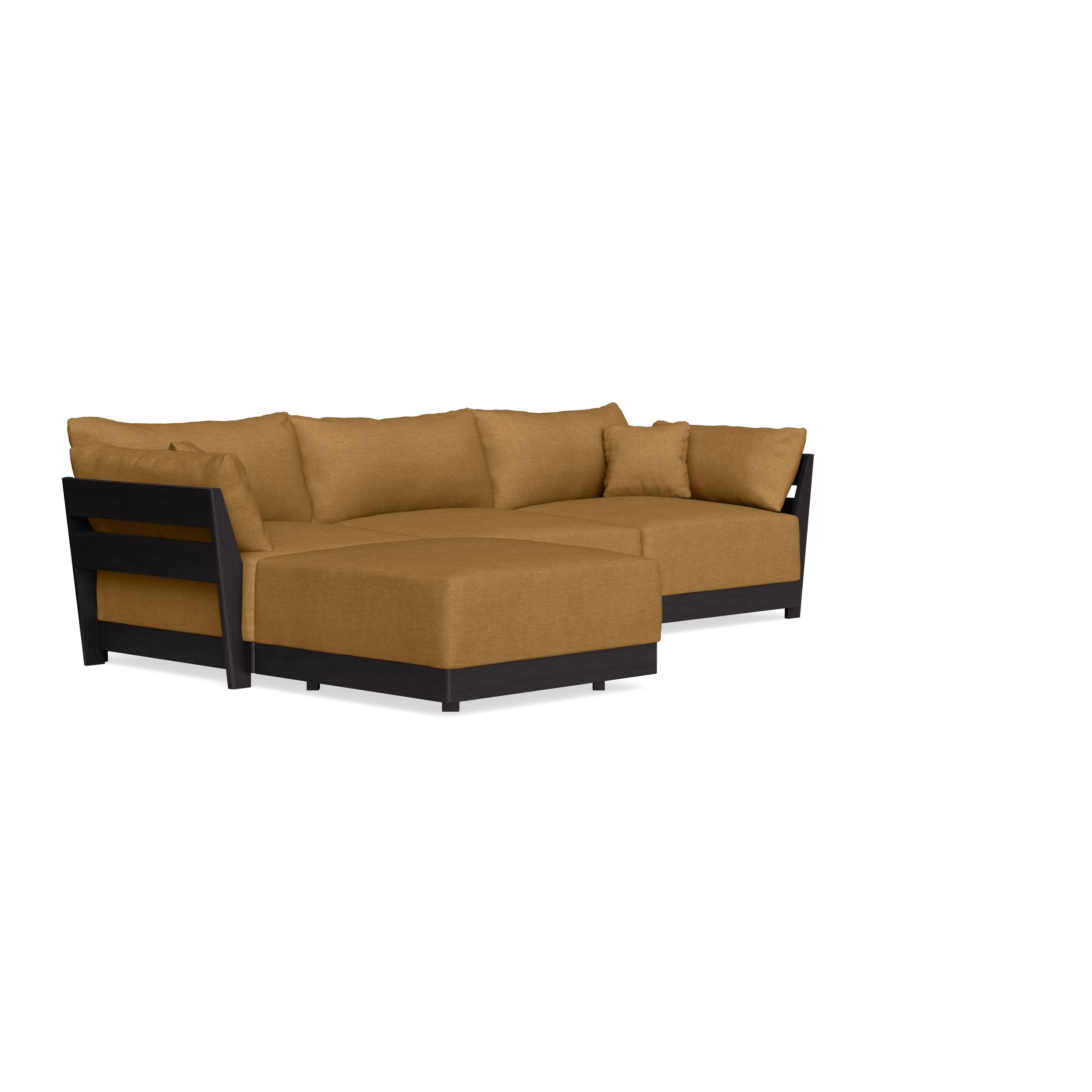 Modular Bondi Black 3-Seater Sectional in Dijon | Classic Blend