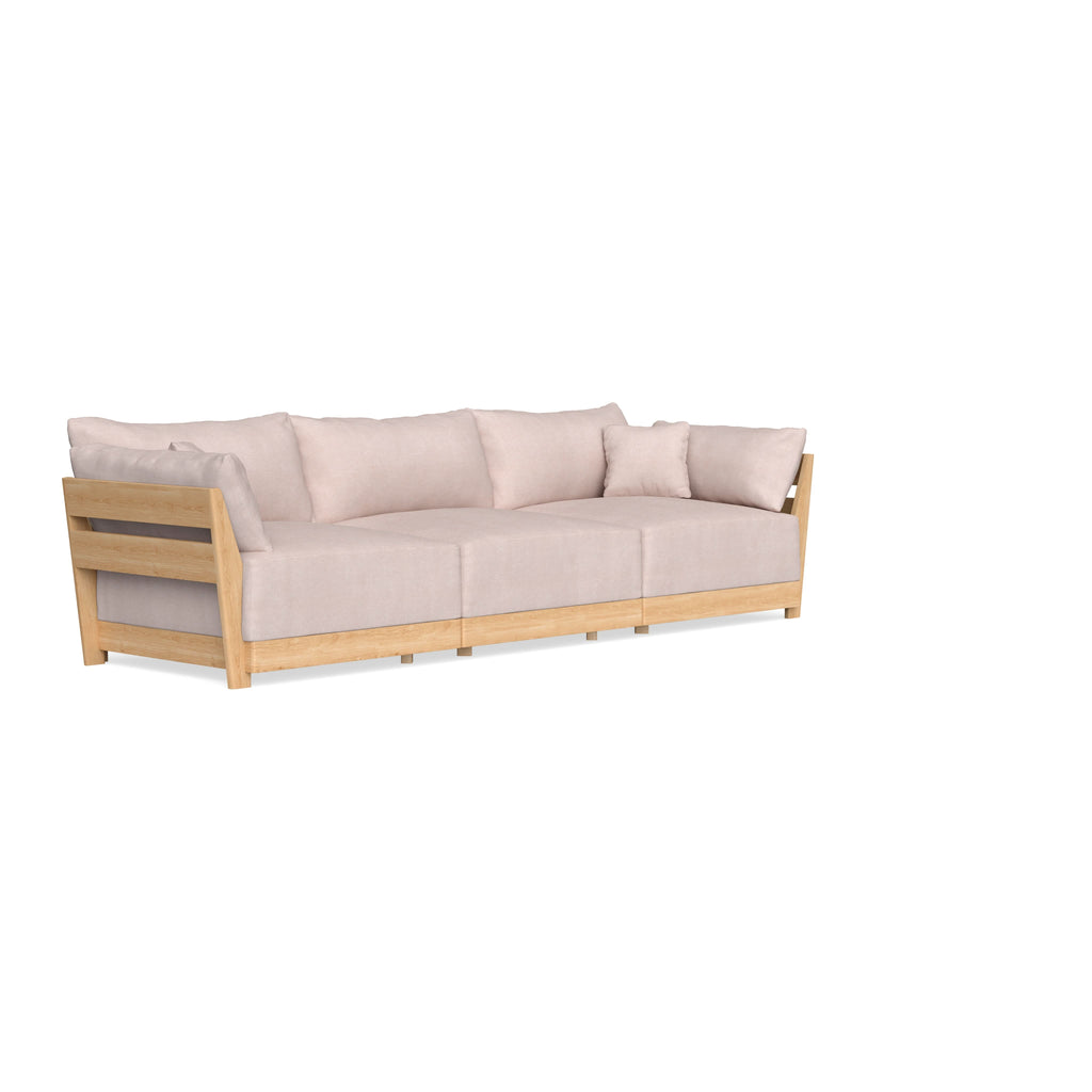 Modular Bondi Latte 3-Seater Sofa in Blush | Classic Blend