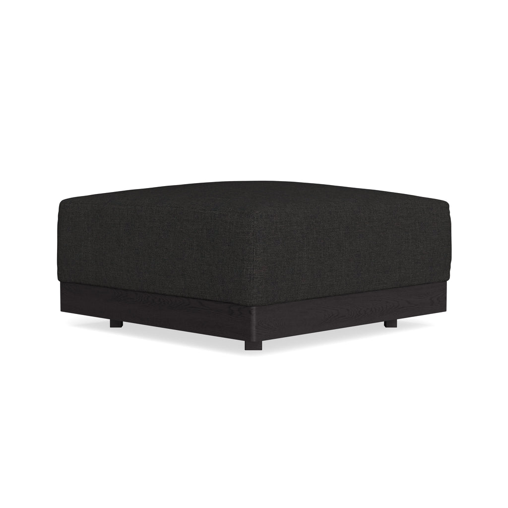 Modular Bondi Black Ottoman in Peppercorn | Classic Blend