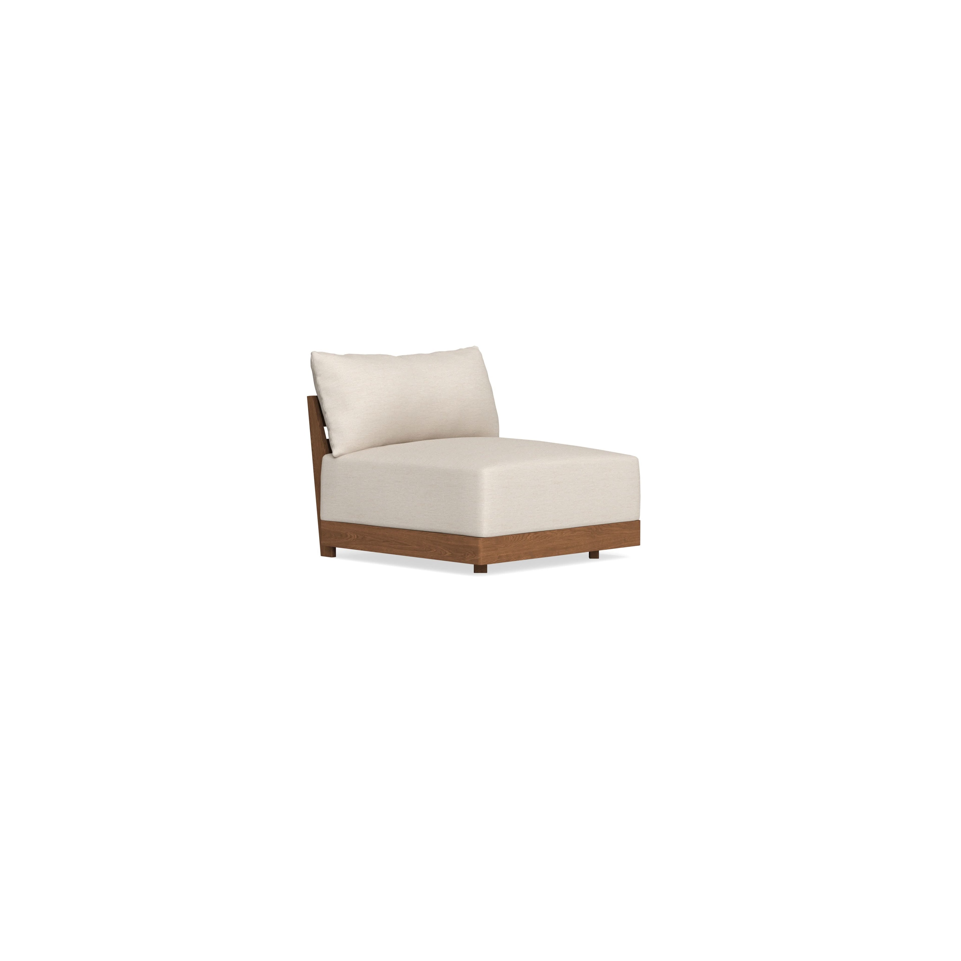 Modular Bondi Espresso Armless Chair in Seashell | Classic Blend