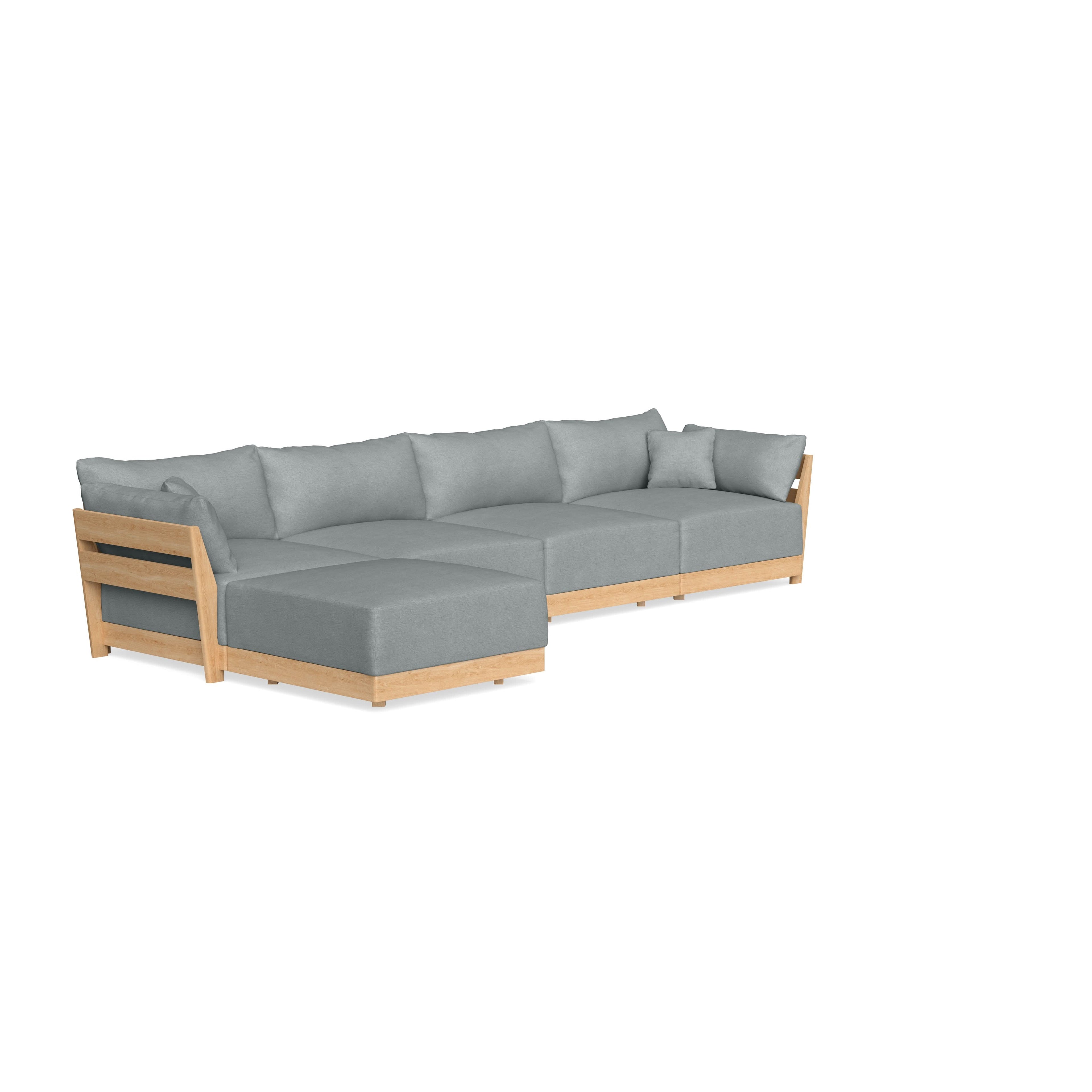 Slipcover Only - Modular Bondi 4-Seater Sectional in Light Steel