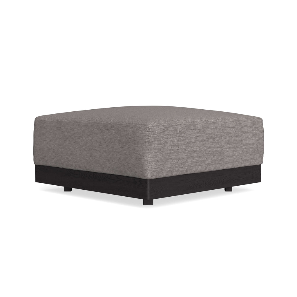 Modular Bondi Black Ottoman in Cement | Memory Foam Blend