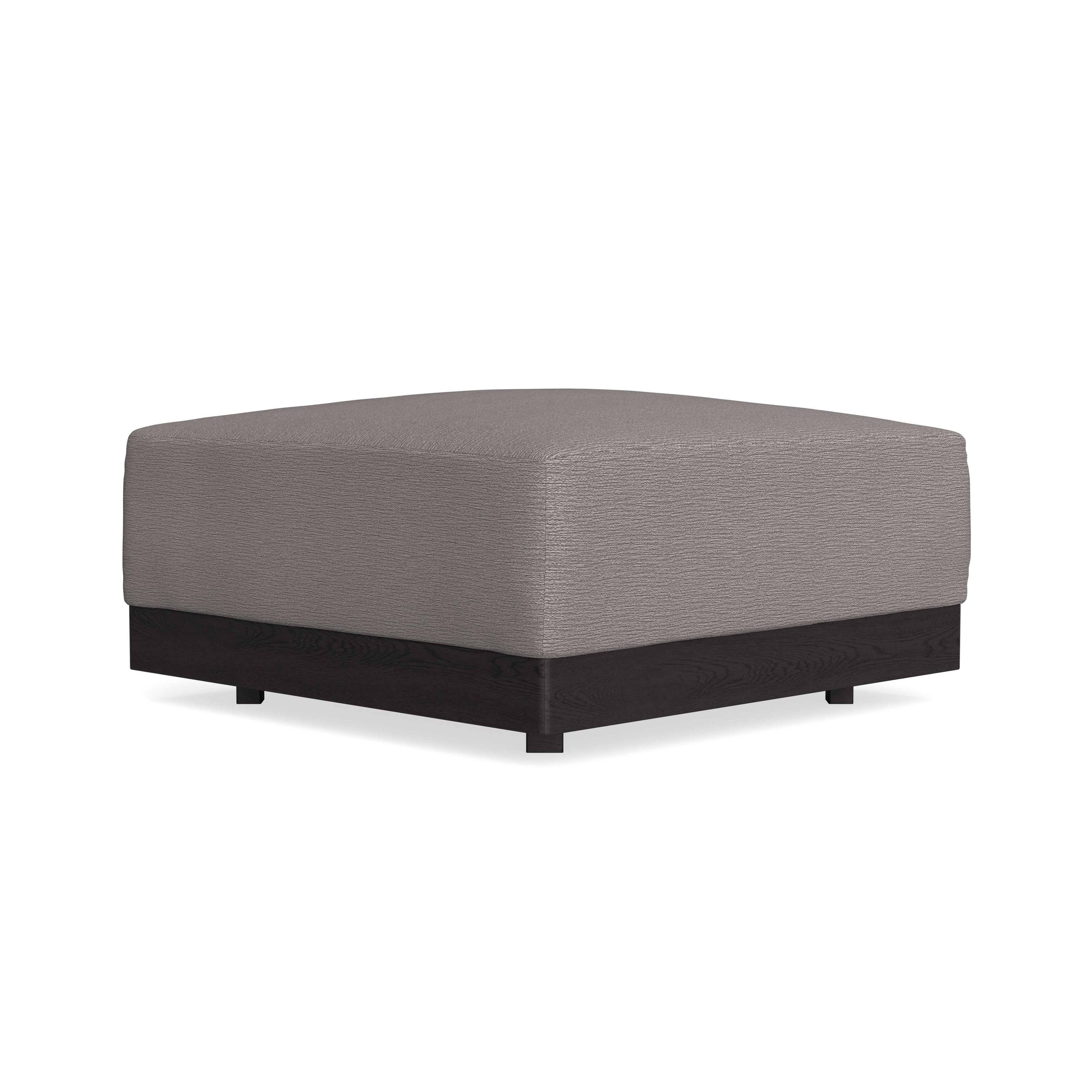 Modular Bondi Black Ottoman in Cement | Memory Foam Blend