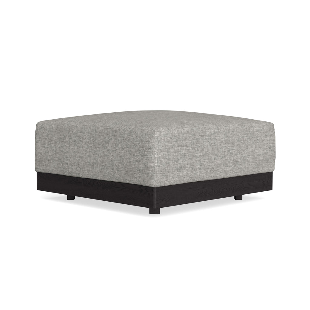 Modular Bondi Black Ottoman in Fog | Classic Blend