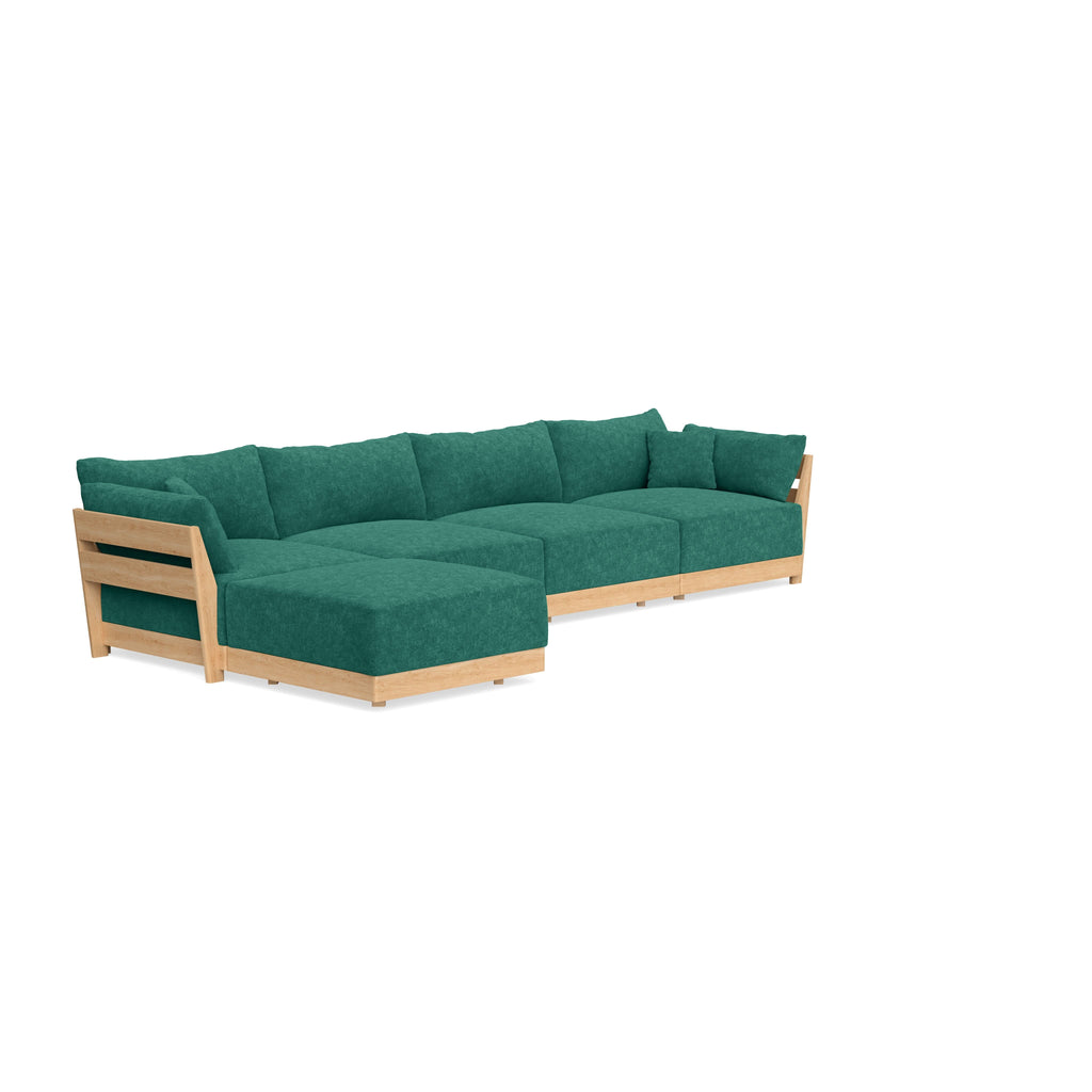 Slipcover Only - Modular Bondi 4-Seater Sectional in Jade Green