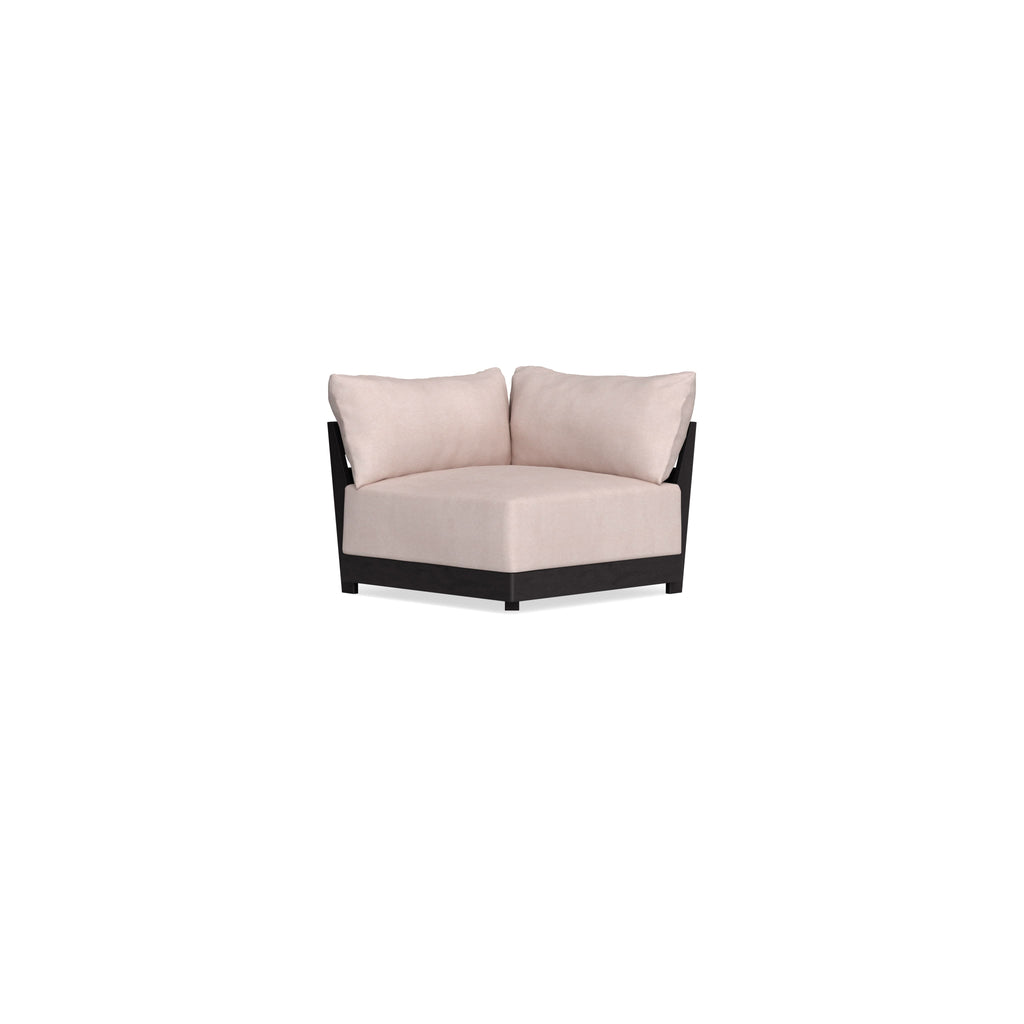 Modular Bondi Black Corner Chair in Blush | Classic Blend