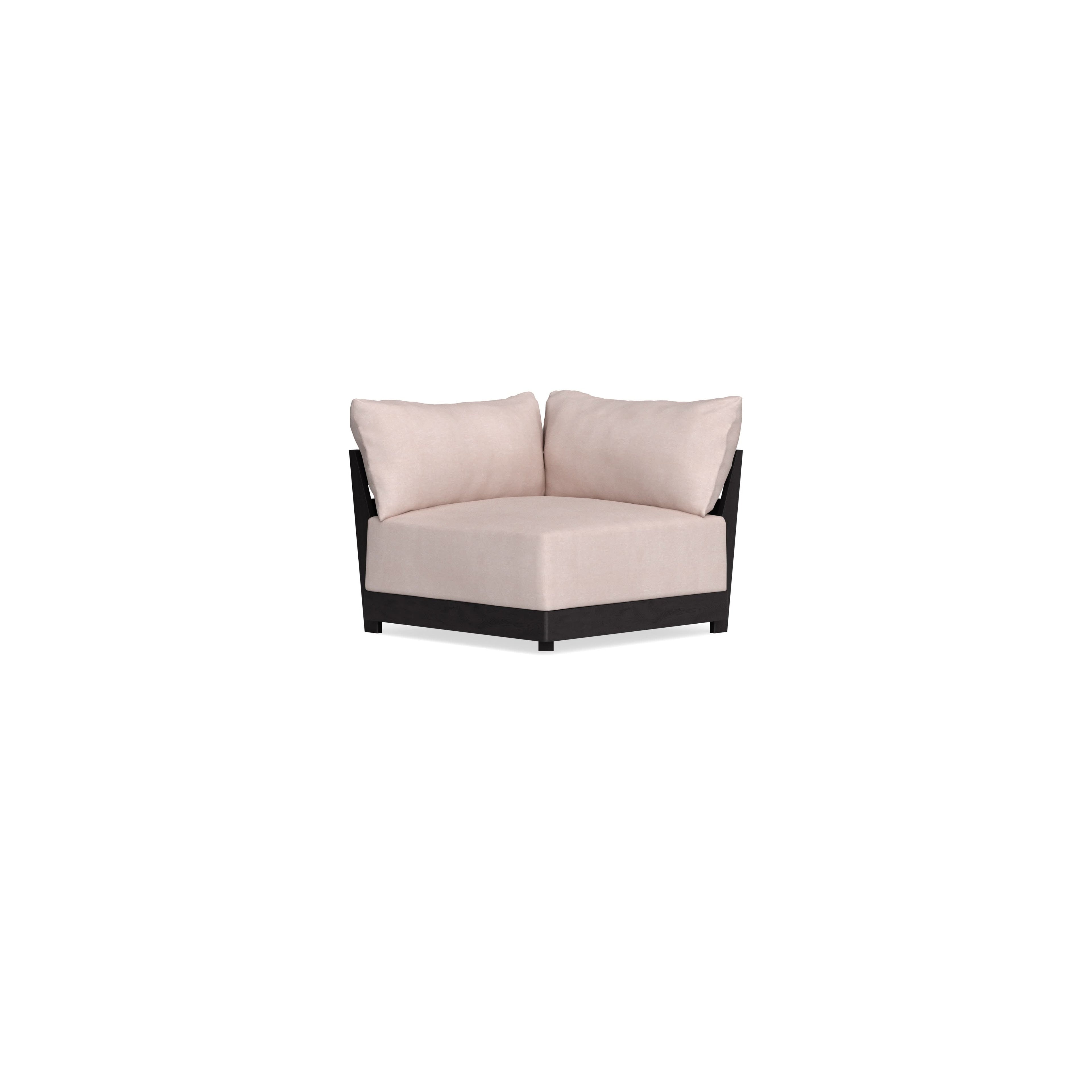 Modular Bondi Black Corner Chair in Blush | Classic Blend