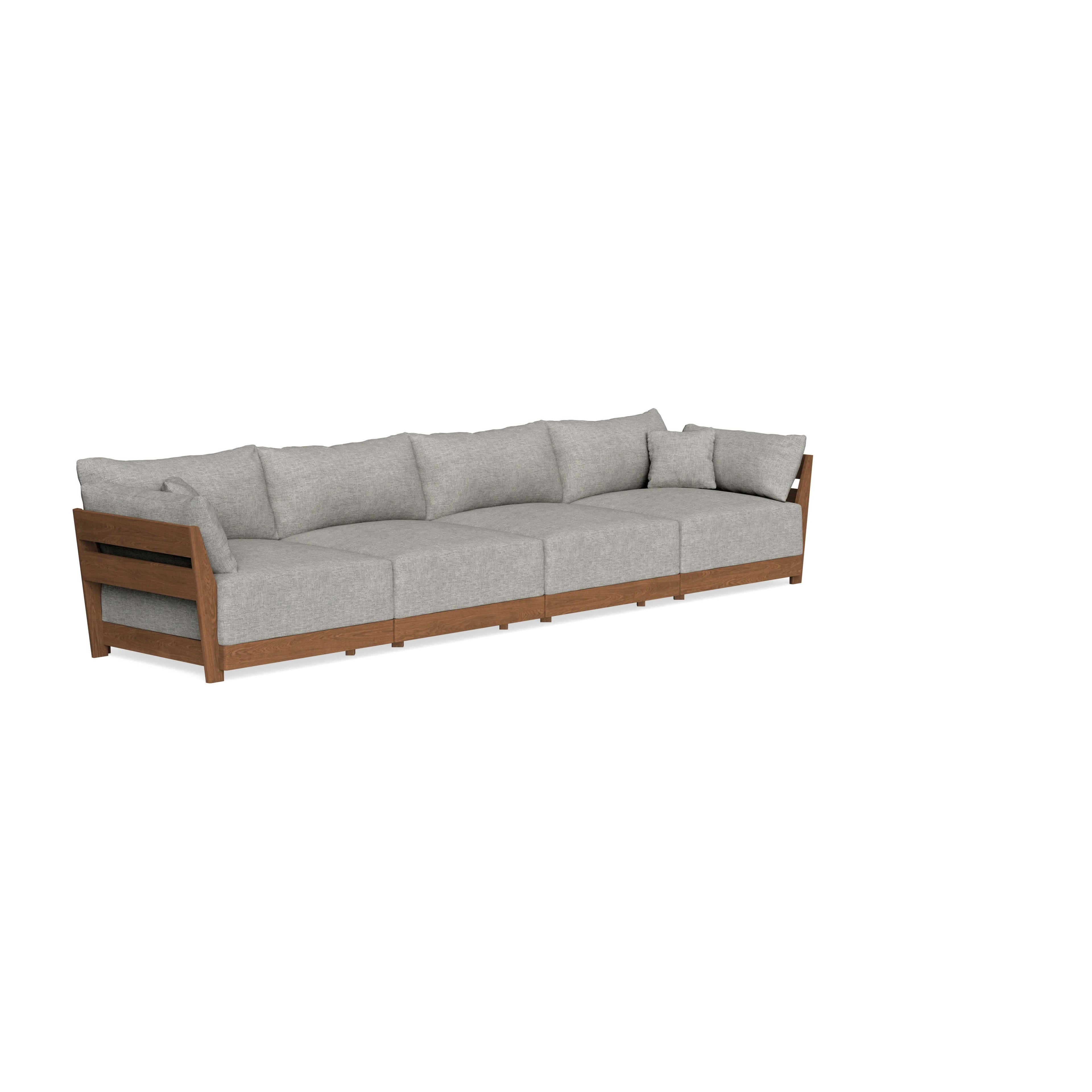 Modular Bondi Espresso 4-Seater Sofa in Fog | Classic Blend