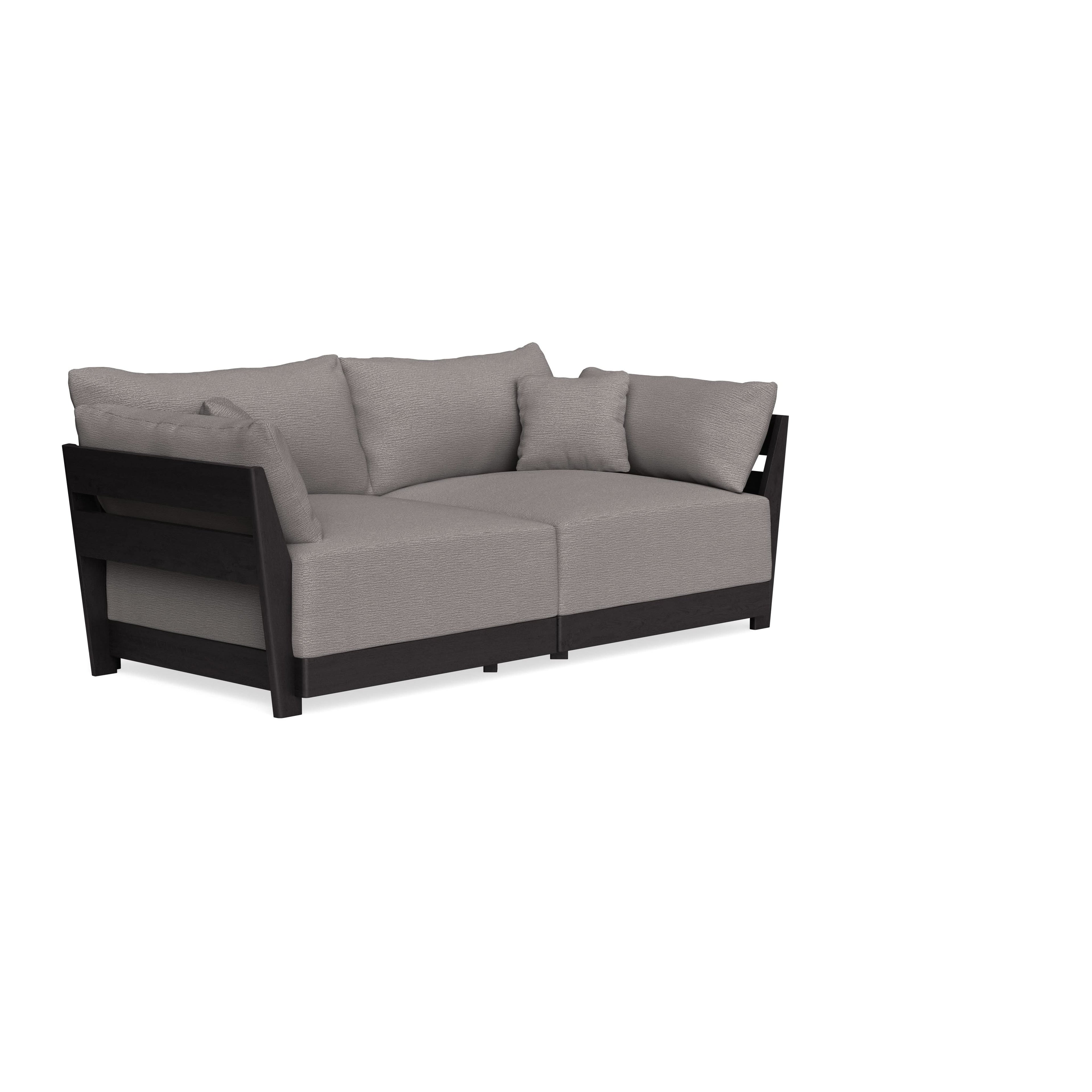 Modular Bondi Black 2-Seater Sofa in Cement | Classic Blend