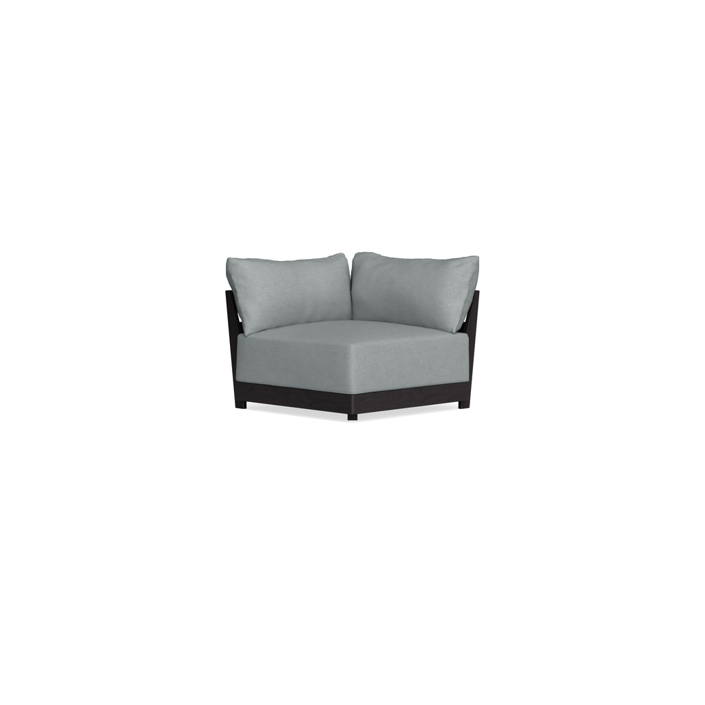 Modular Bondi Black Corner Chair in Light Steel | Classic Blend