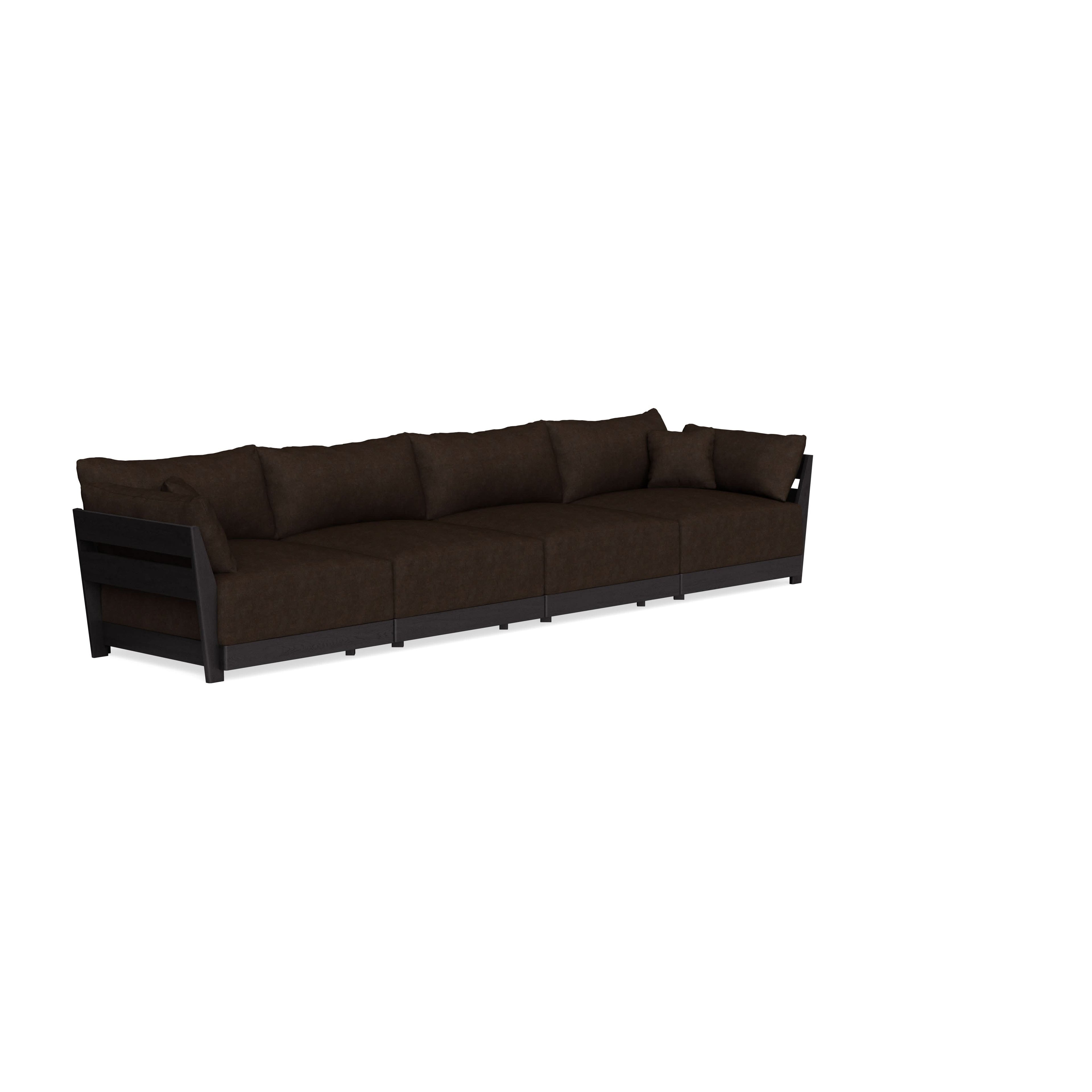 Modular Bondi Black 4-Seater Sofa in Espresso | Classic Blend