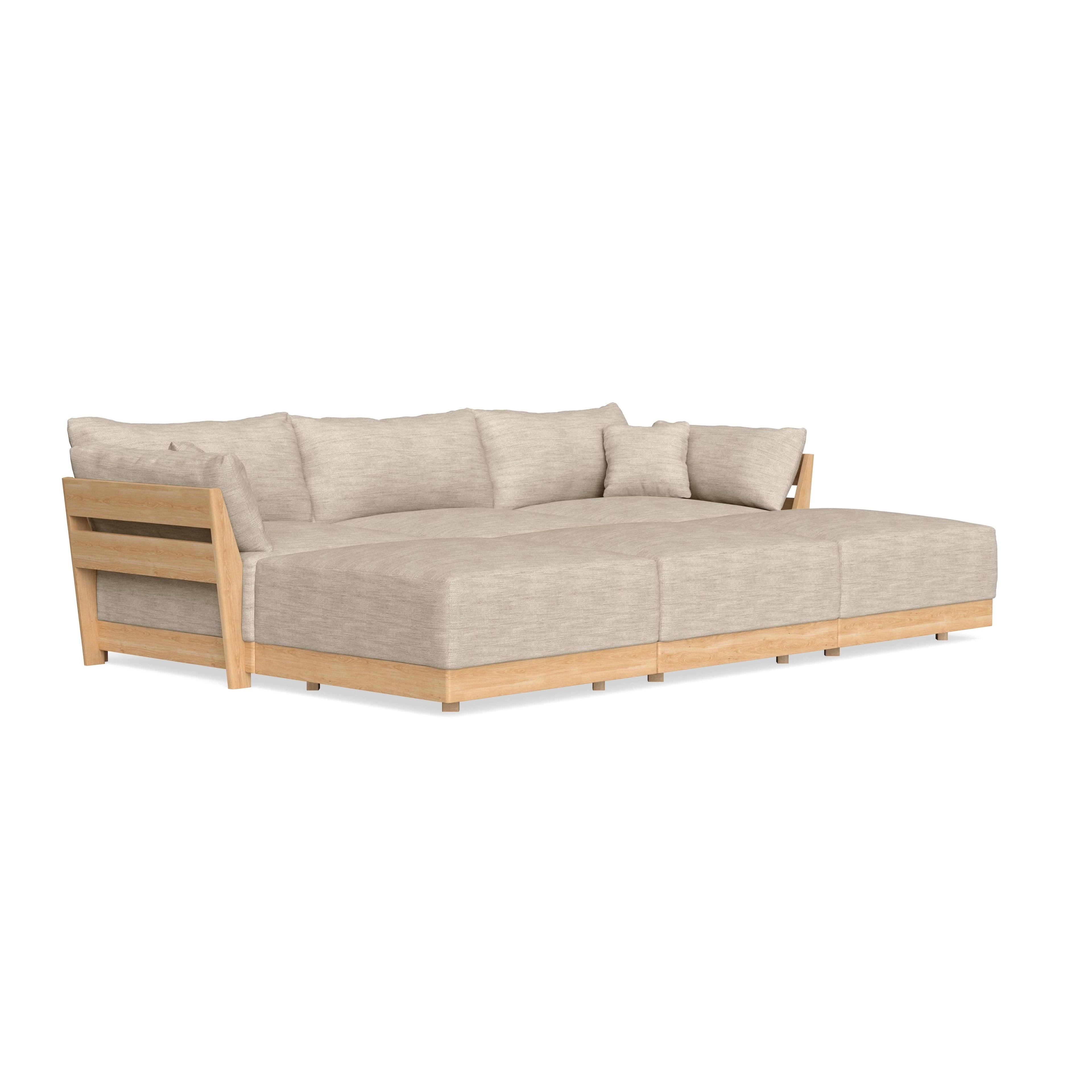 Slipcover Only - Modular Bondi 3-Seater Daybed Sofa Sectional in Wheat