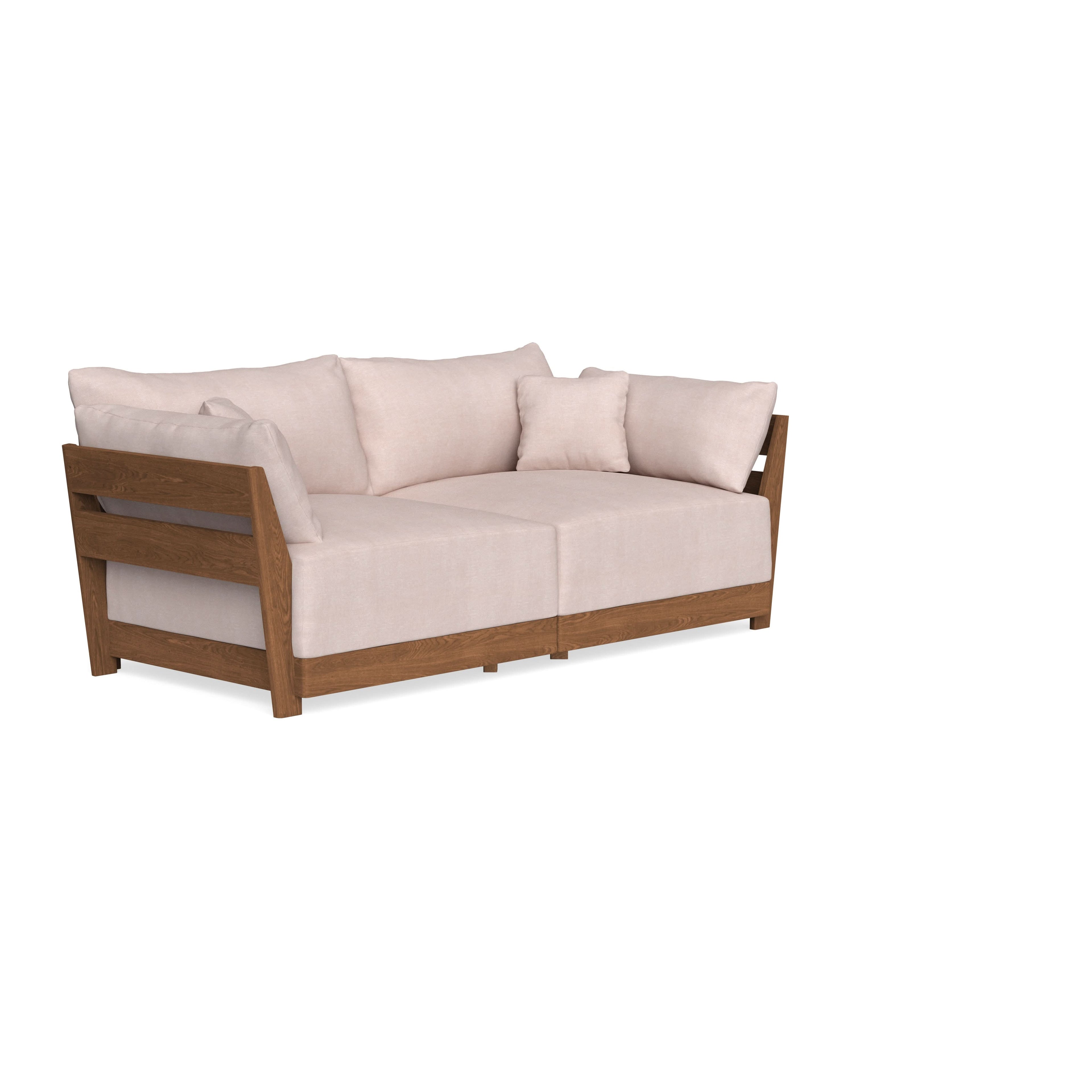 Modular Bondi Espresso 2-Seater Sofa in Blush | Classic Blend