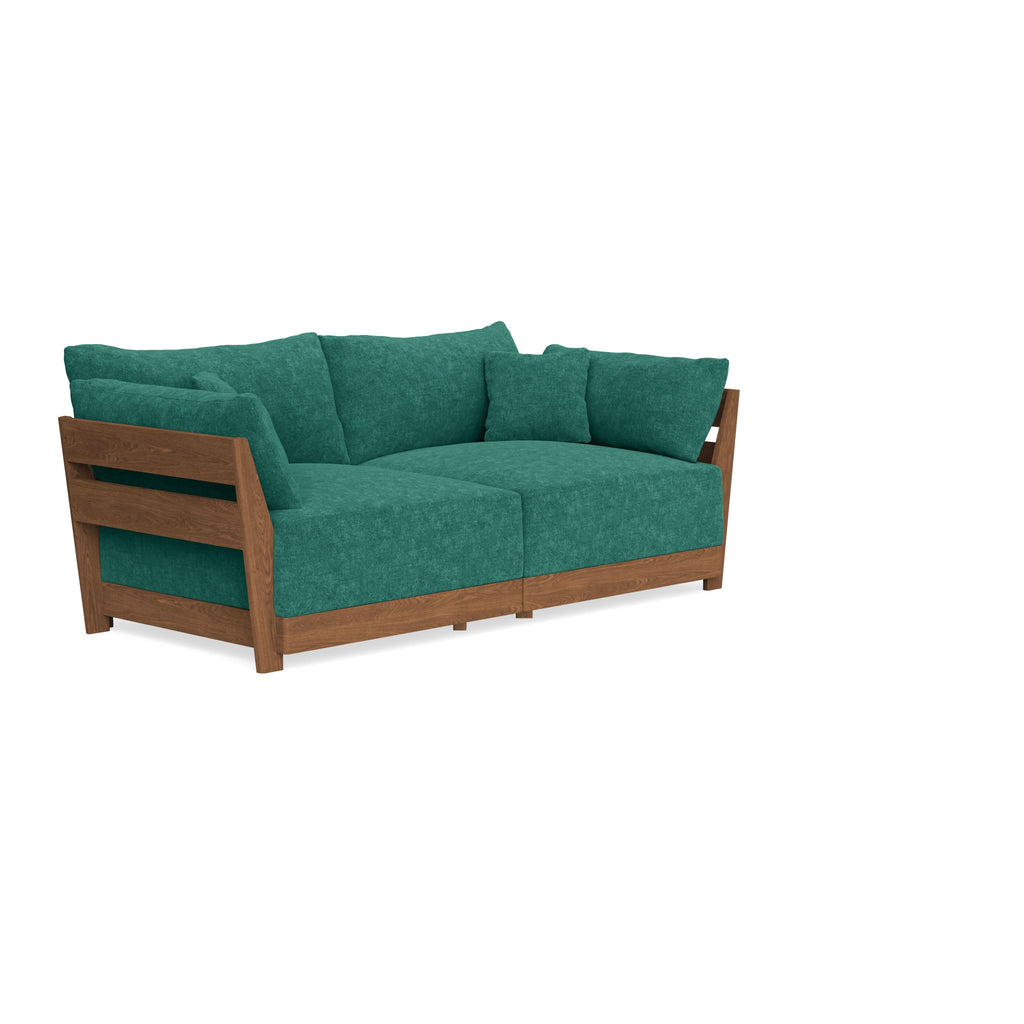 Modular Bondi Espresso 2-Seater Sofa in Jade Green | Classic Blend