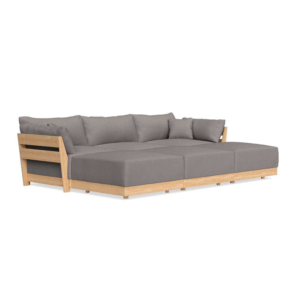 Slipcover Only - Modular Bondi 3-Seater Daybed Sofa Sectional in Cement