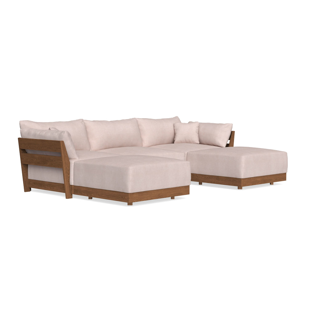 Modular Bondi Espresso 3-Seater U-Sectional in Blush | Classic Blend