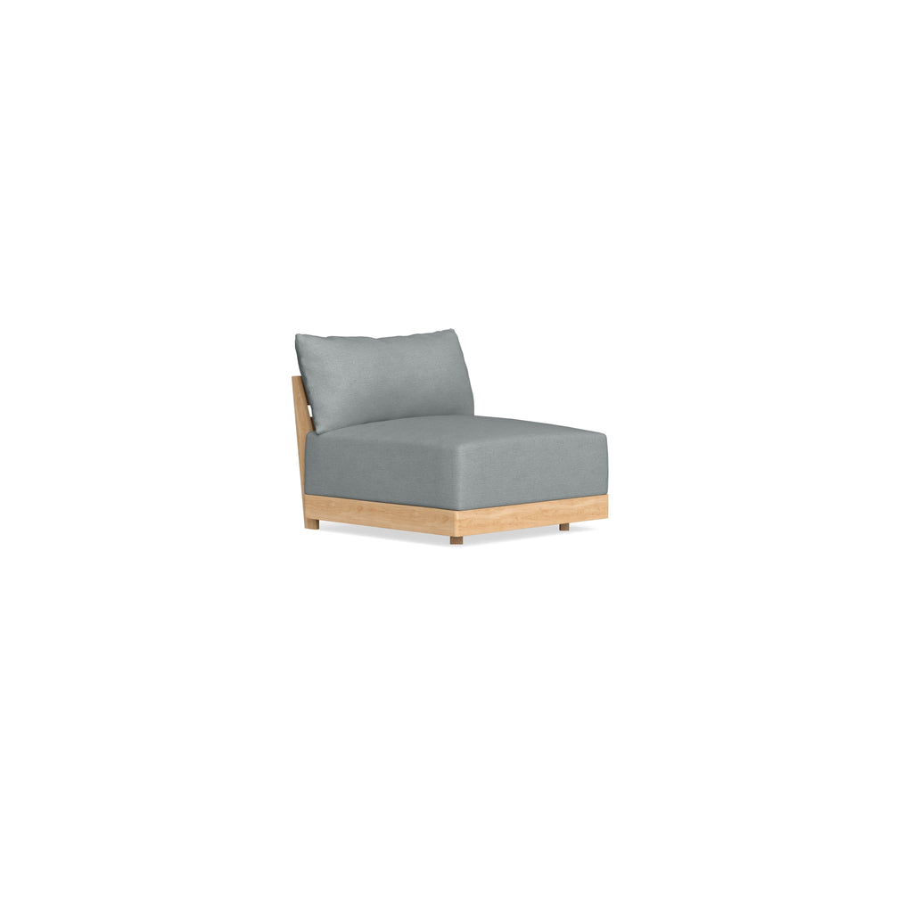 Modular Bondi Latte Armless Chair in Light Steel | Classic Blend