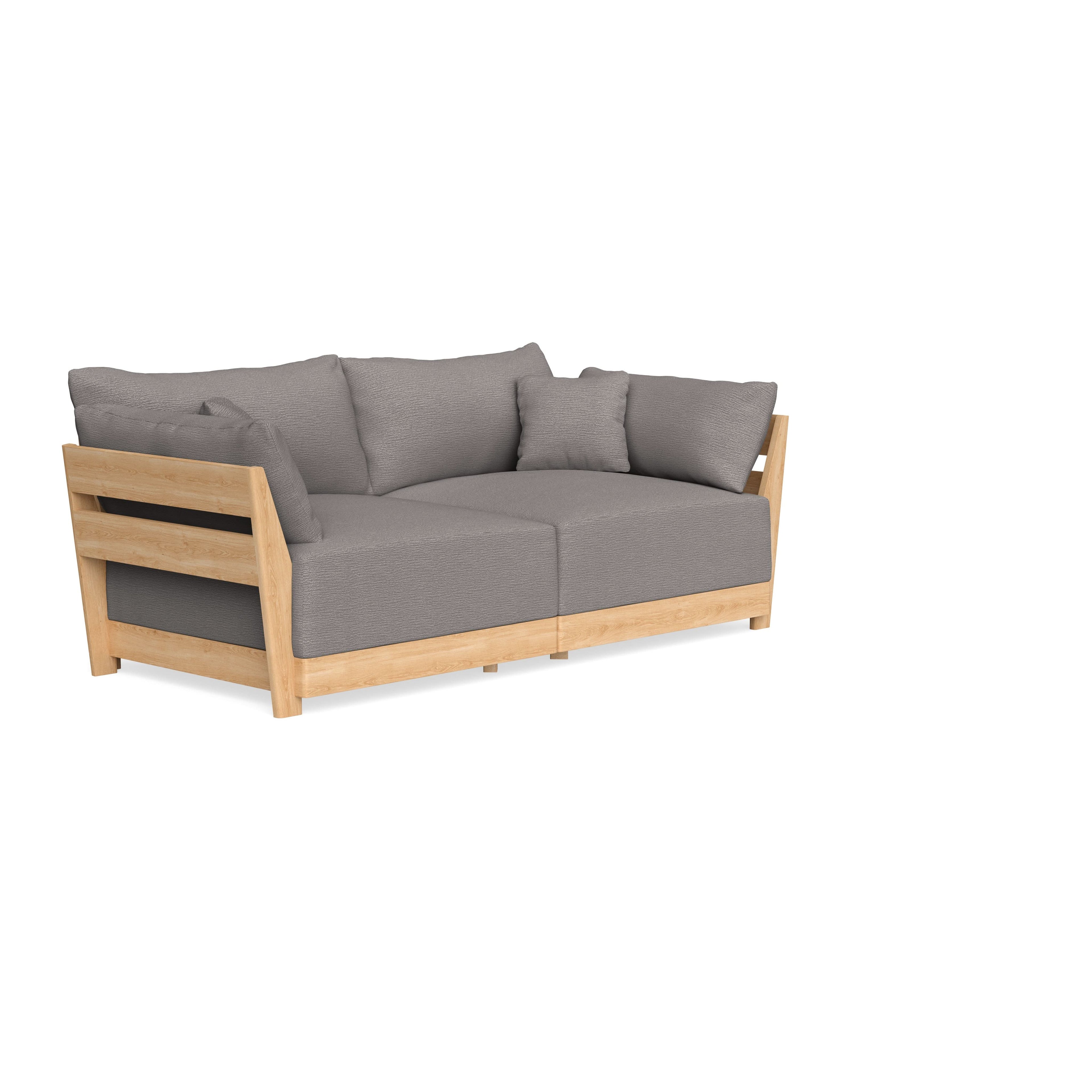 Modular Bondi Latte 2-Seater Sofa in Cement | Classic Blend