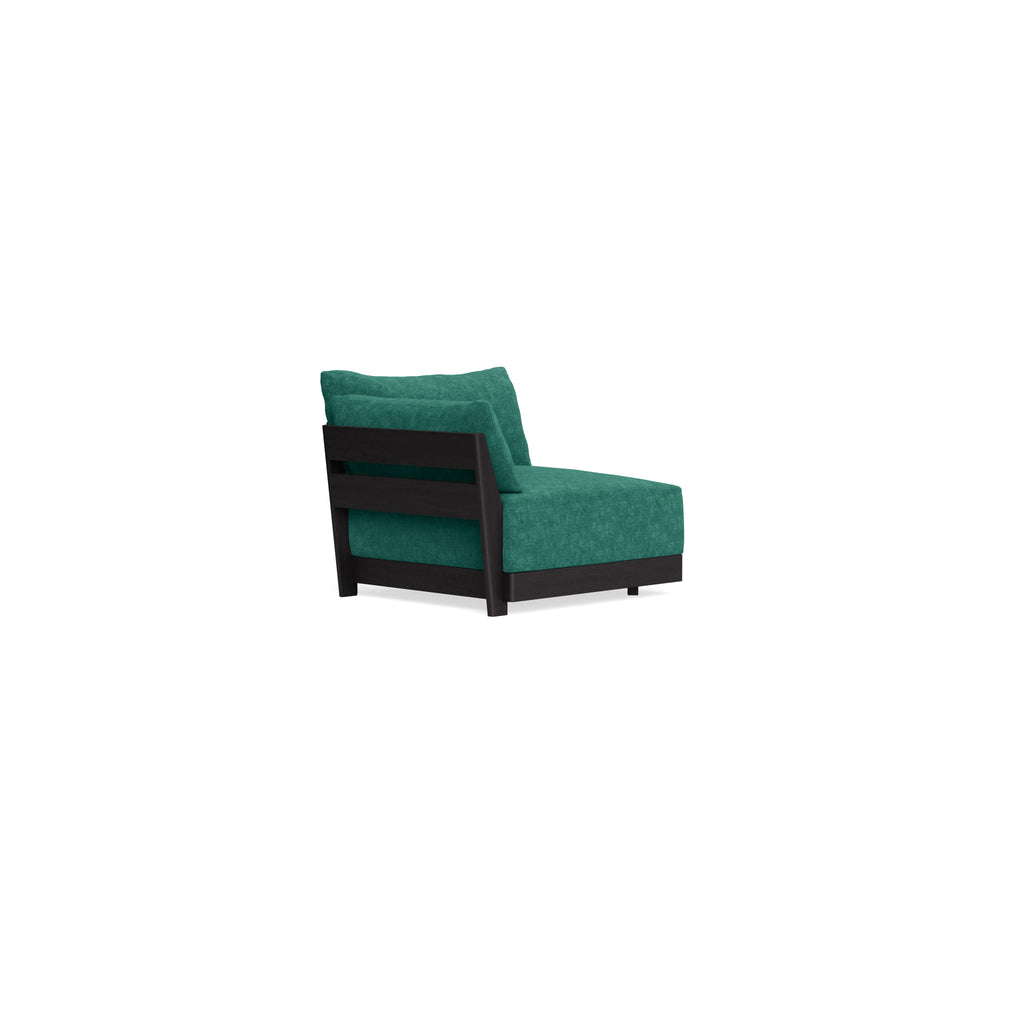 Modular Bondi Black End Chair in Jade Green | Classic Blend