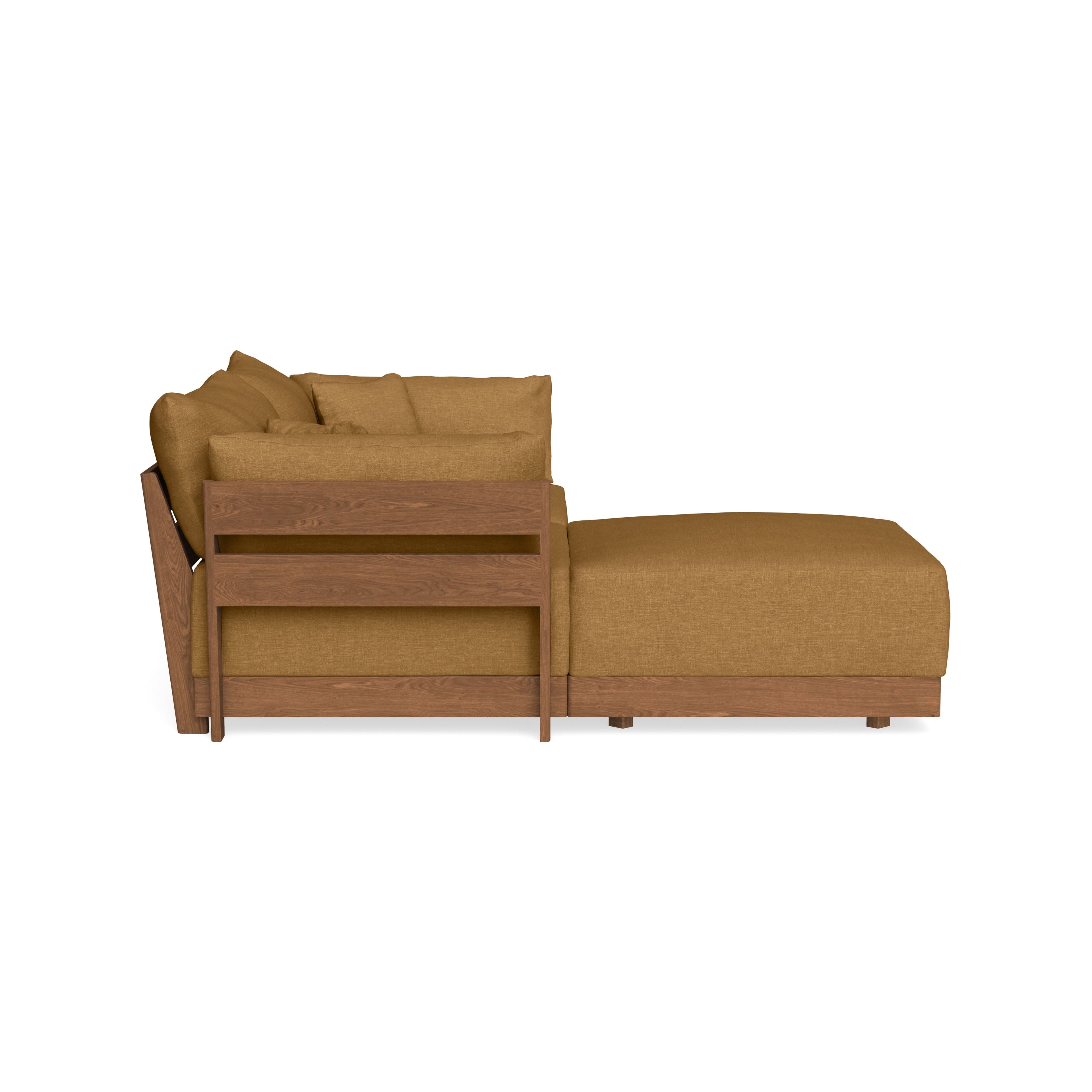 Modular Bondi Espresso 2-Seater Sectional in Dijon | Memory Foam Blend
