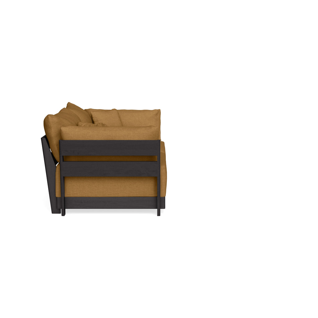 Modular Bondi Black 2-Seater Sofa in Dijon | Memory Foam Blend