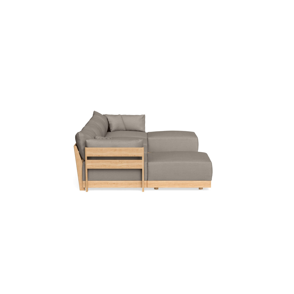Modular Bondi Latte 4-Seater U-Sectional in Cinder Gray | Classic Blend