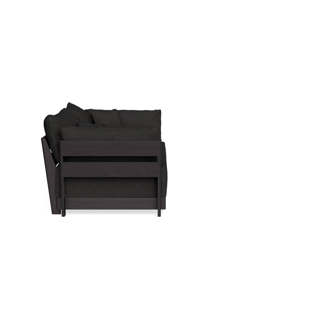 Modular Bondi Black 2-Seater Sofa in Peppercorn | Memory Foam Blend
