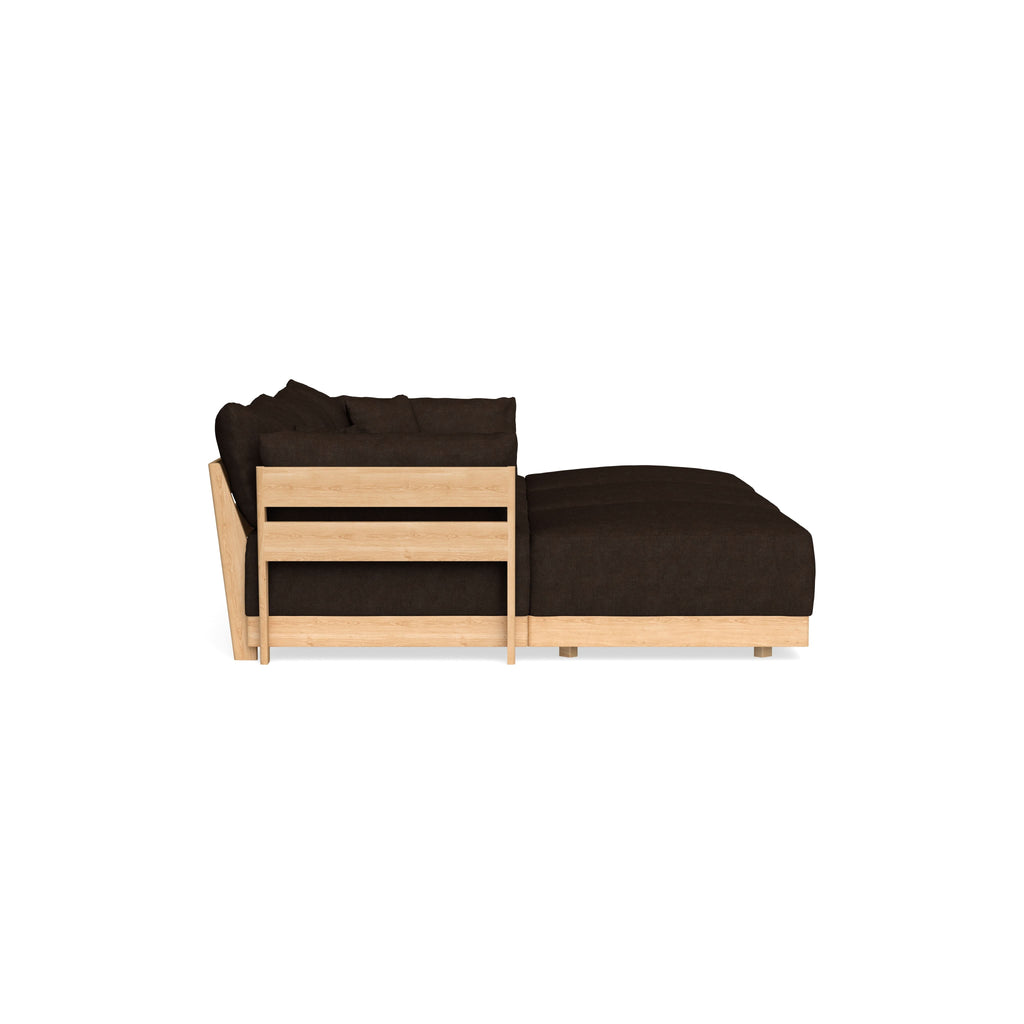 Slipcover Only - Modular Bondi 3-Seater Daybed Sofa Sectional in Espresso