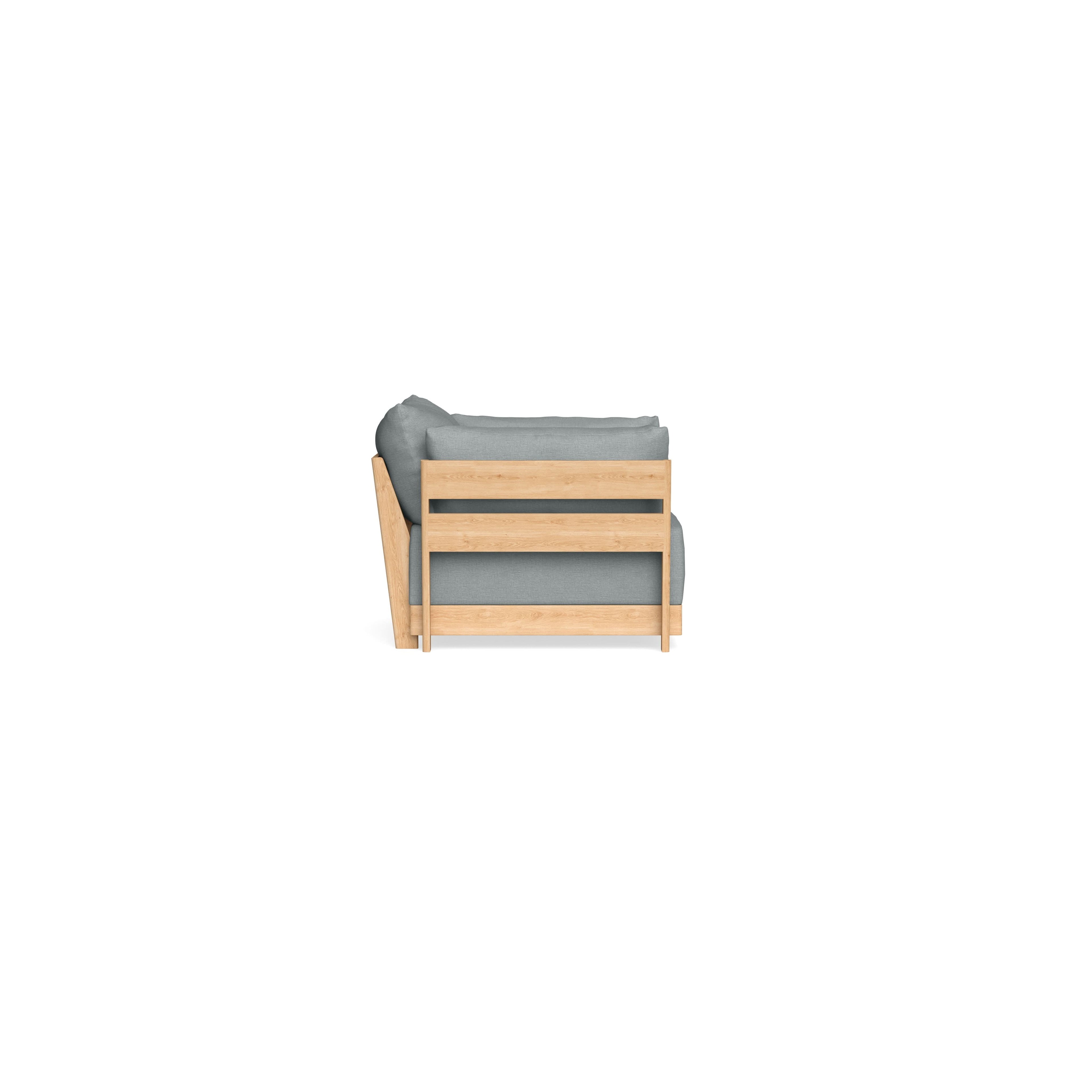Modular Bondi Latte Armchair in Light Steel | Memory Foam Blend