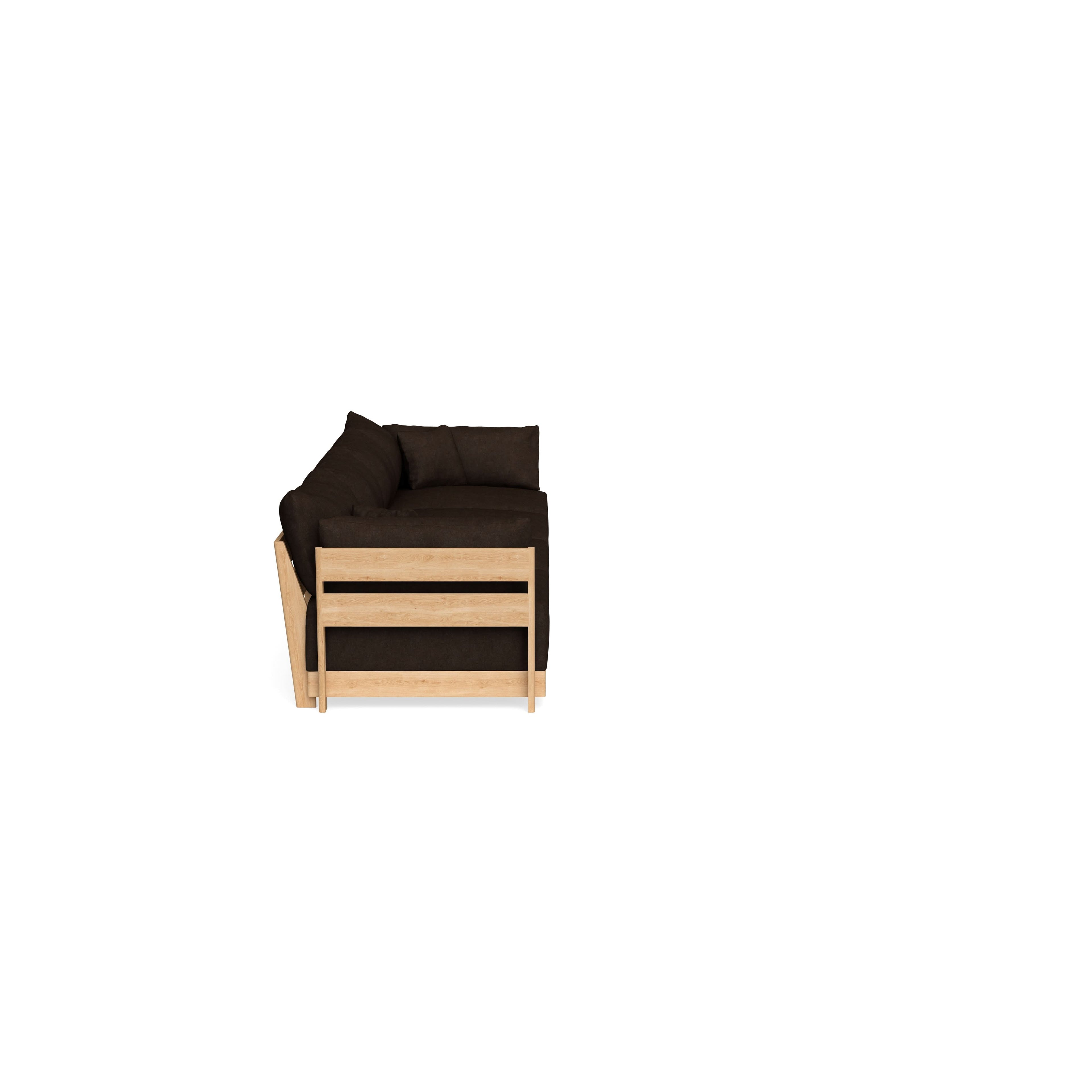 Modular Bondi Latte 4-Seater Sofa in Espresso | Memory Foam Blend