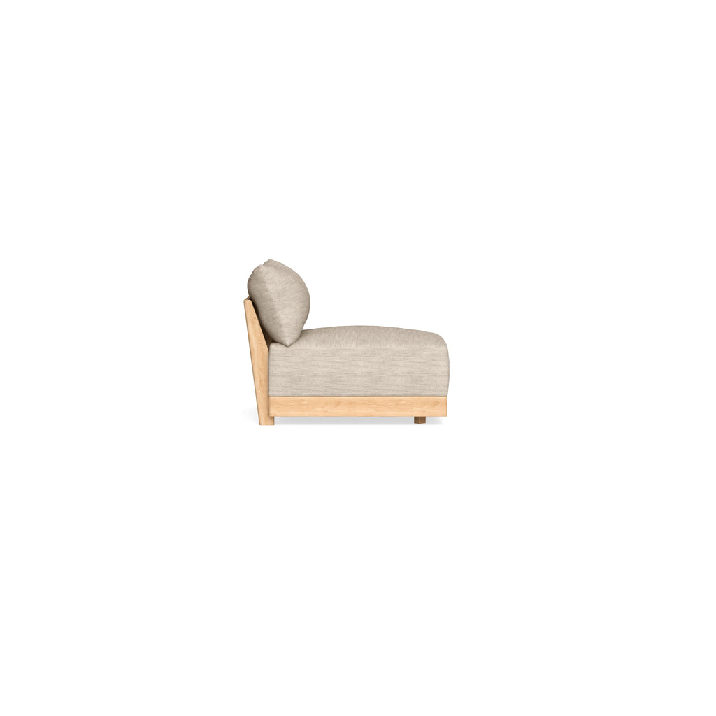 Modular Bondi Latte Armless Chair in Wheat | Memory Foam Blend