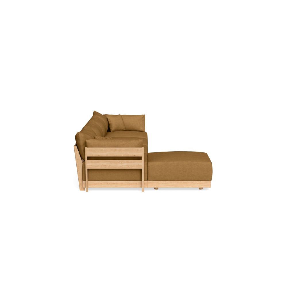 Modular Bondi Latte 4-Seater Sectional in Dijon | Classic Blend