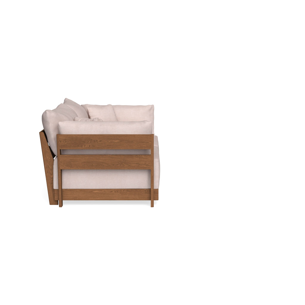 Modular Bondi Espresso 2-Seater Sofa in Blush | Memory Foam Blend